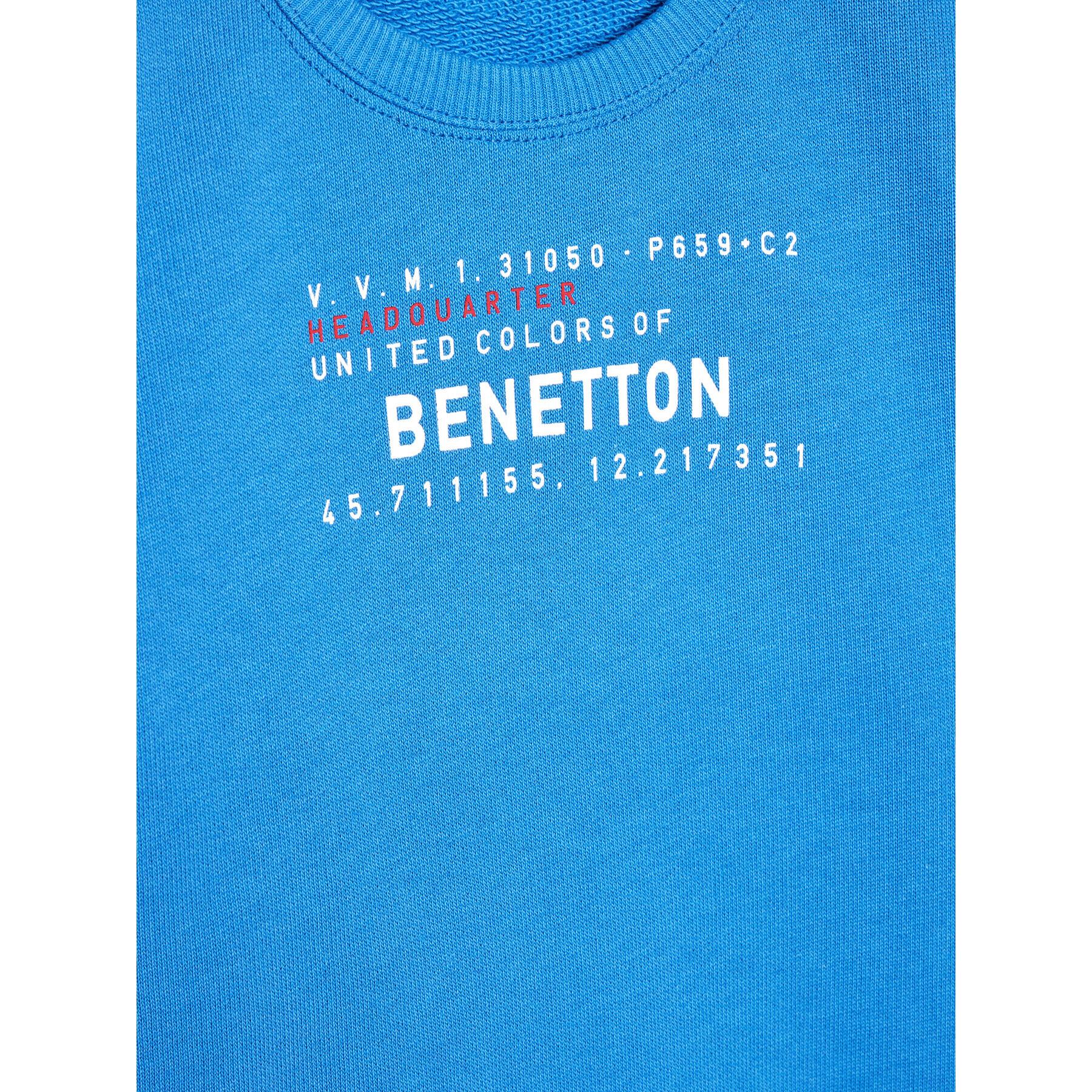 United Colors Of Benetton Mikina 3J68C15B6 Modrá Regular Fit - Pepit.sk