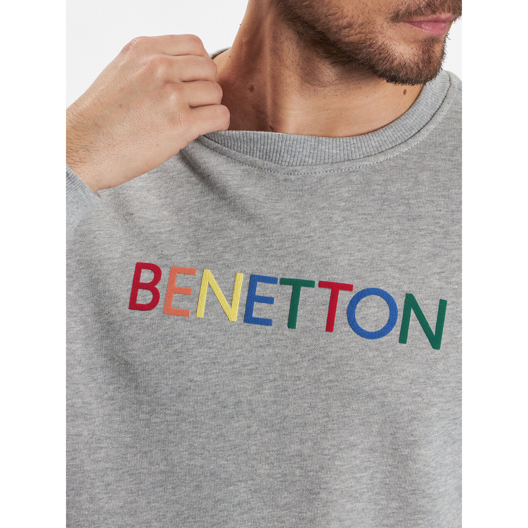 United Colors Of Benetton Mikina 3J68U100F Sivá Regular Fit - Pepit.sk