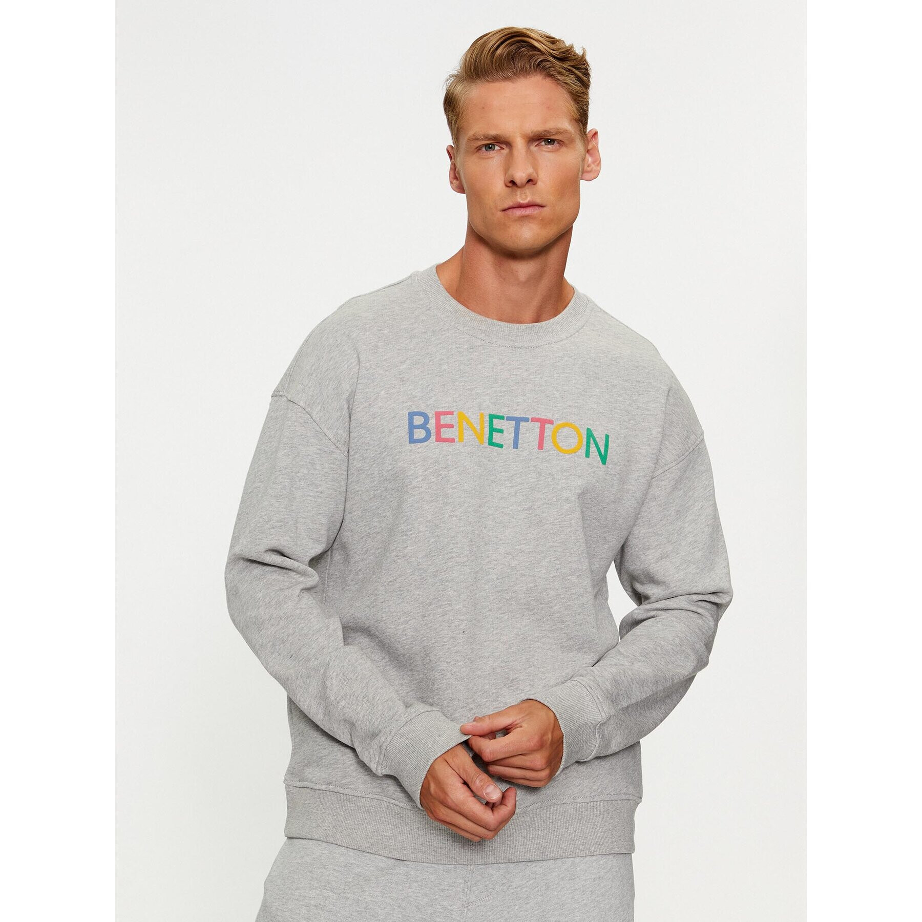 United Colors Of Benetton Mikina 3J68U100F Sivá Regular Fit - Pepit.sk