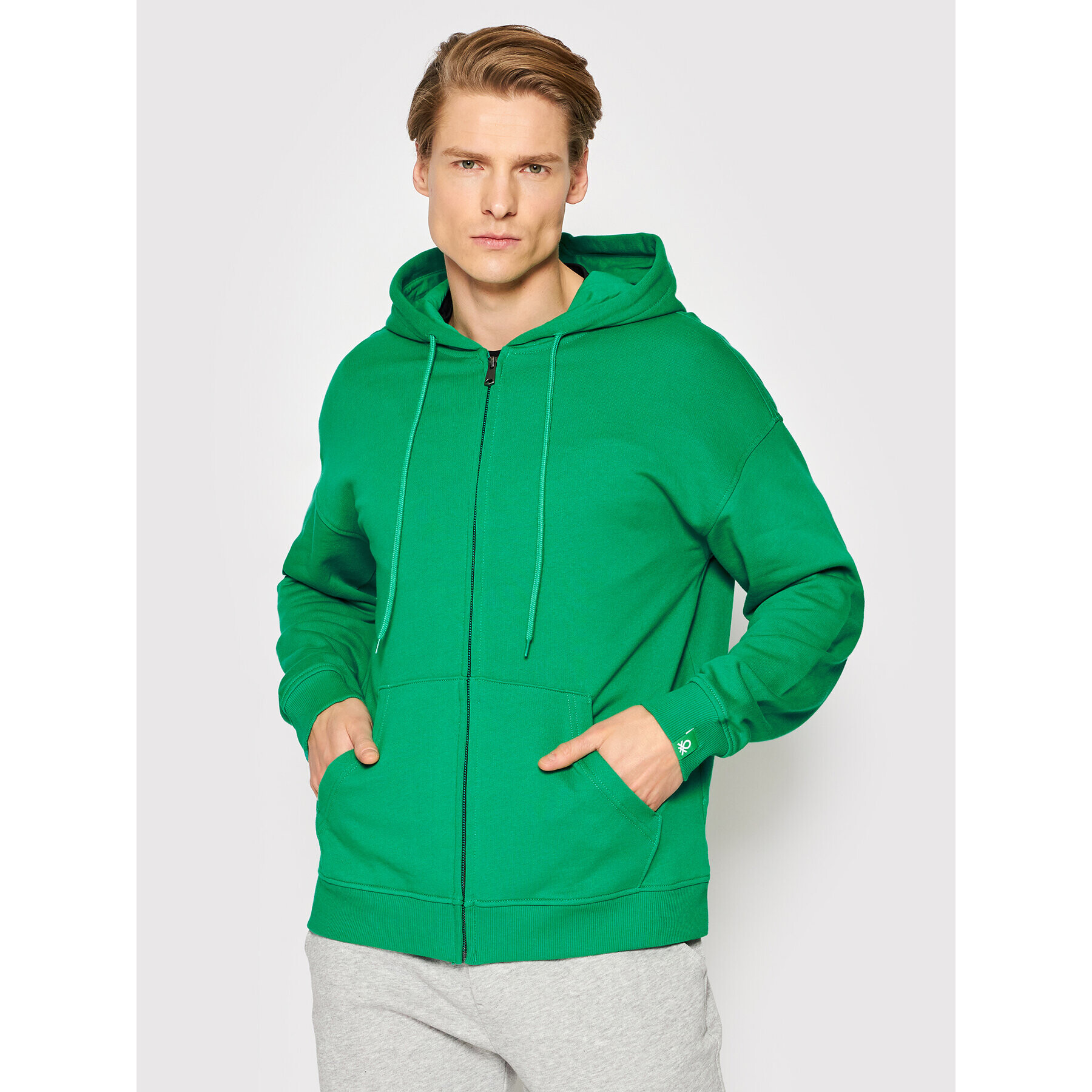 United Colors Of Benetton Mikina 3J68U5001 Zelená Regular Fit - Pepit.sk