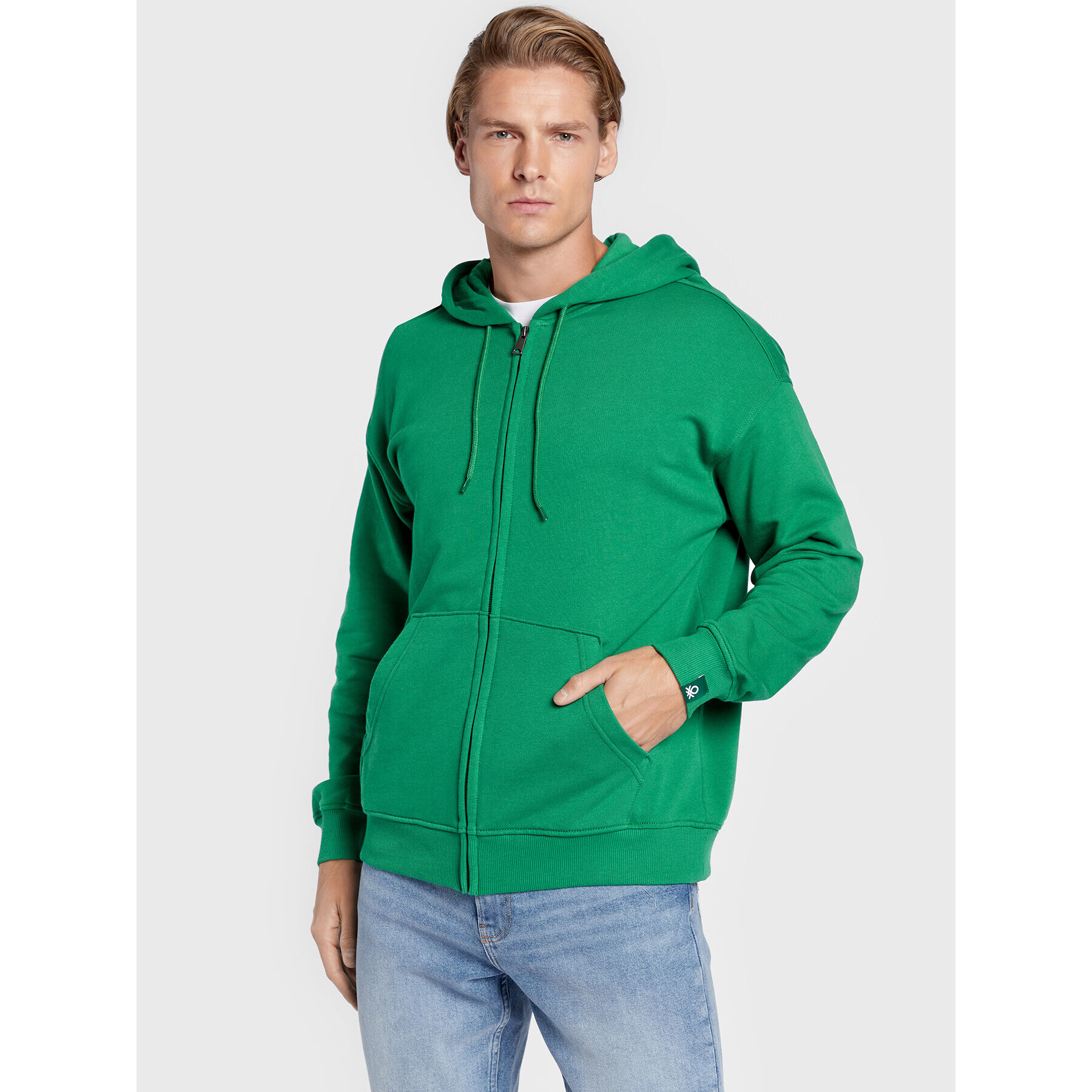 United Colors Of Benetton Mikina 3J68U5001 Zelená Regular Fit - Pepit.sk