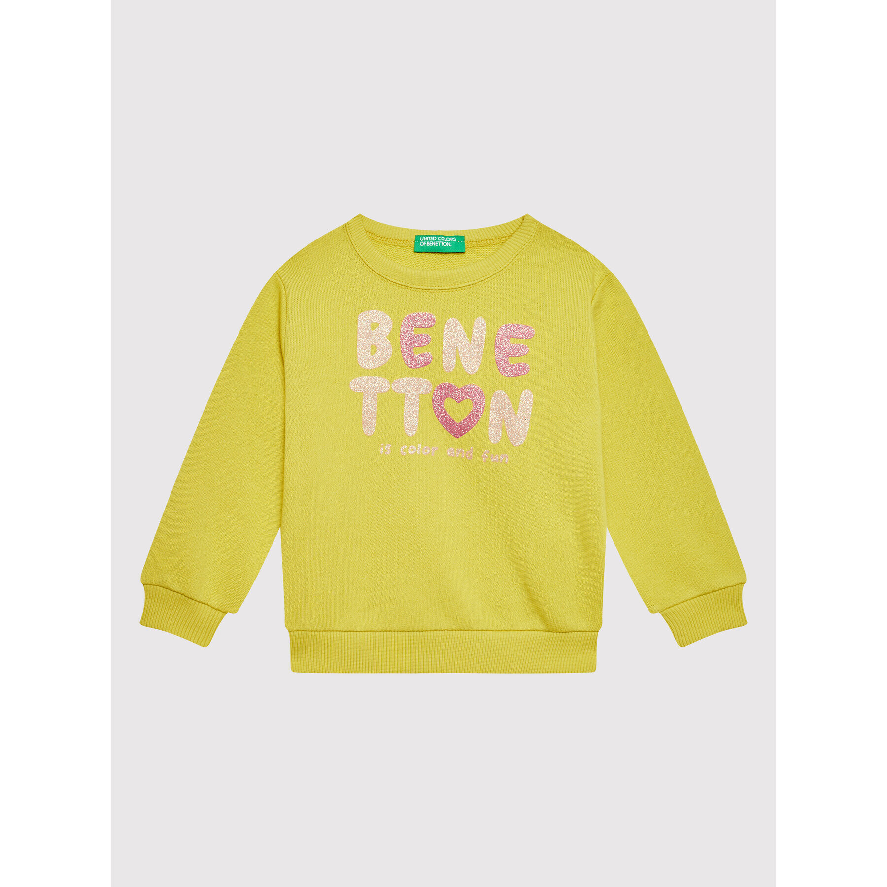 United Colors Of Benetton Mikina 3J70G104M Žltá Regular Fit - Pepit.sk