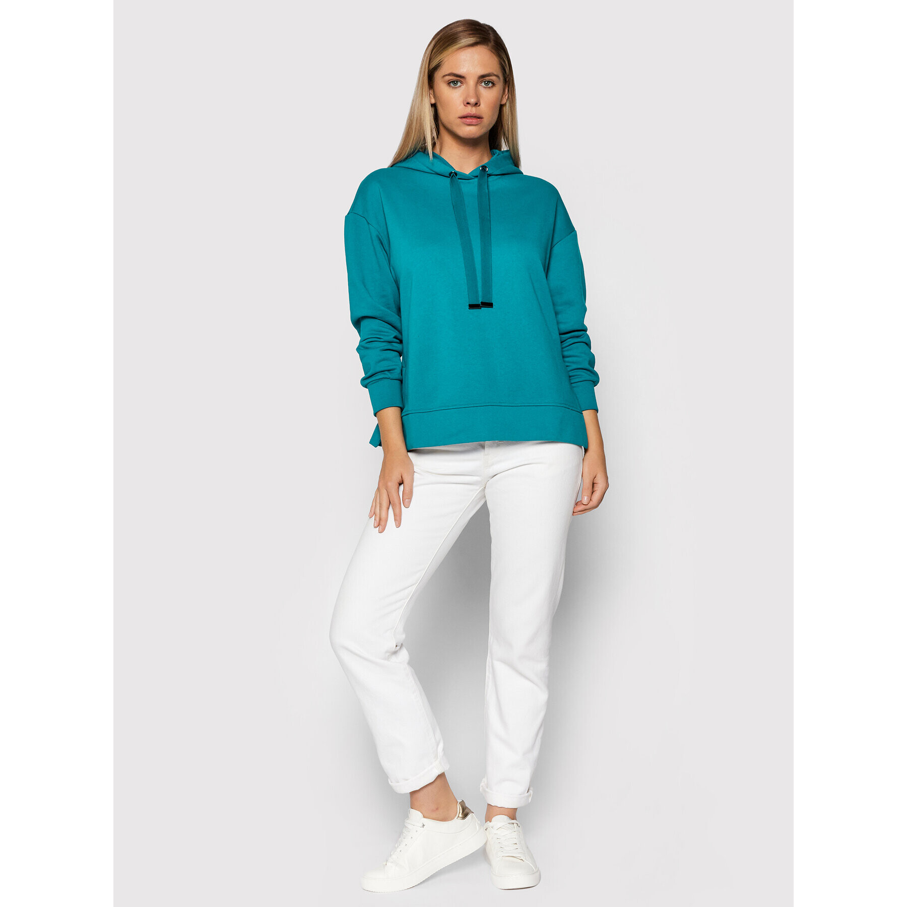 United Colors Of Benetton Mikina 3QMHE2283 Modrá Boxy Fit - Pepit.sk