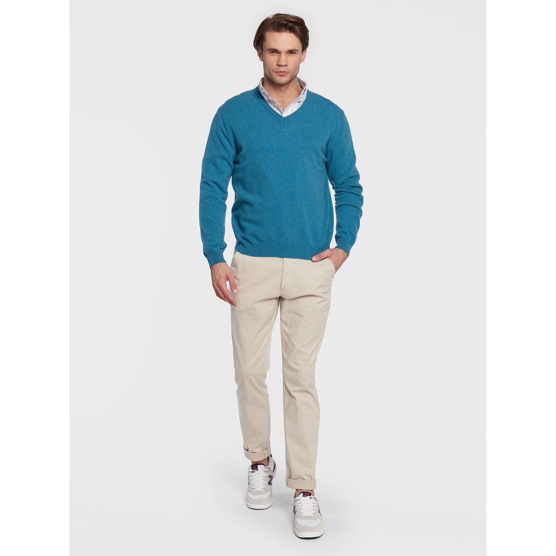 United Colors Of Benetton Sveter 1002U4407 Modrá Regular Fit - Pepit.sk