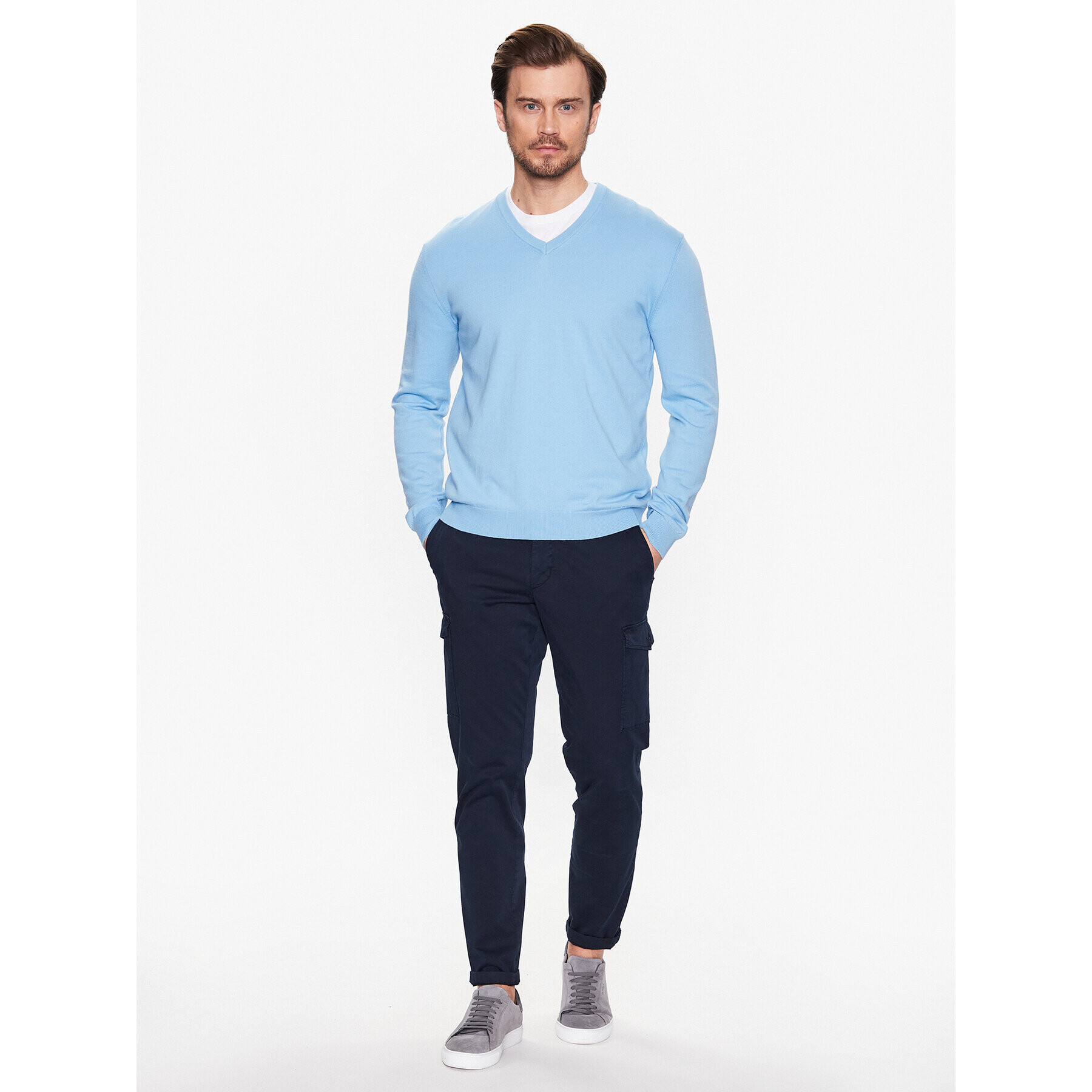 United Colors Of Benetton Sveter 1098U4486 Modrá Regular Fit - Pepit.sk