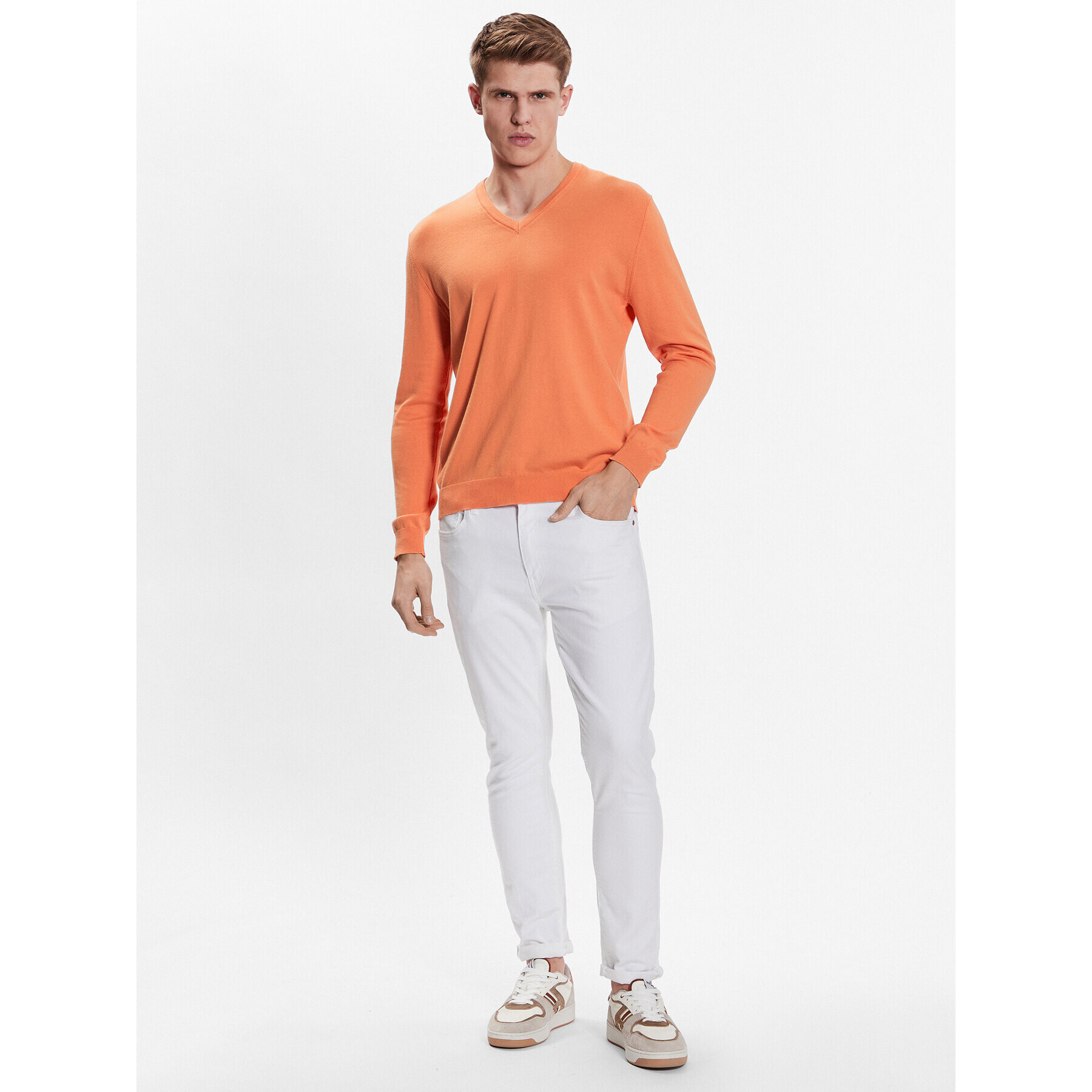 United Colors Of Benetton Sveter 1098U4486 Oranžová Regular Fit - Pepit.sk