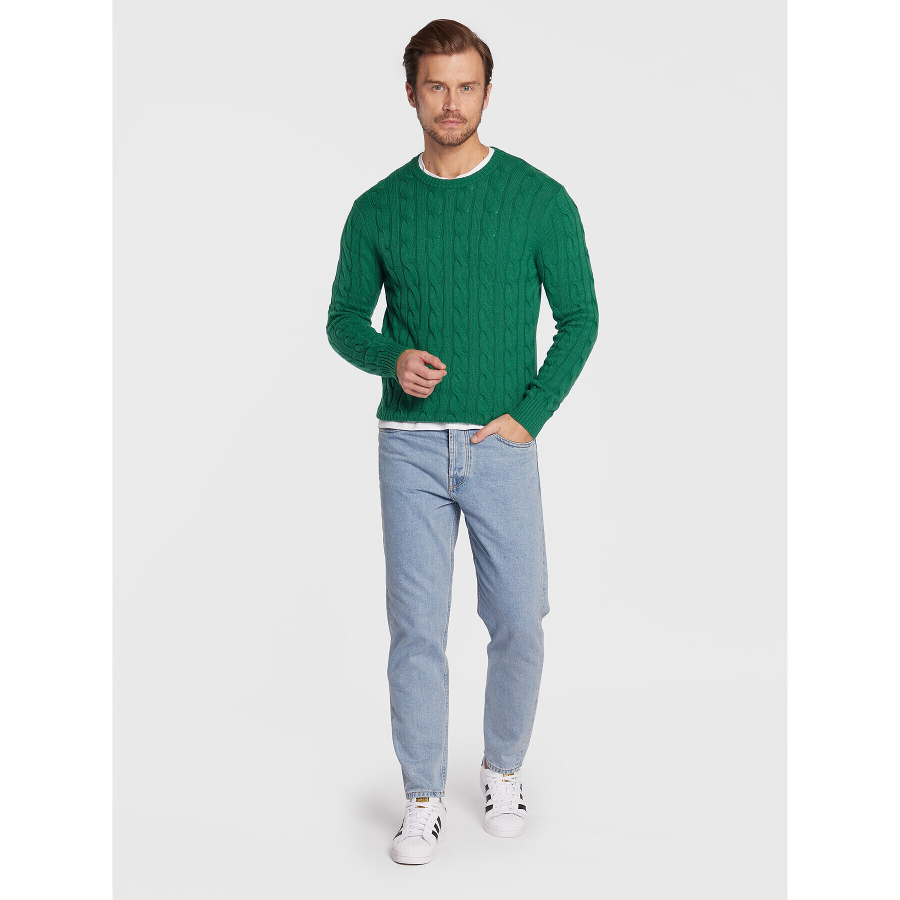 United Colors Of Benetton Sveter 1335U101S Zelená Regular Fit - Pepit.sk