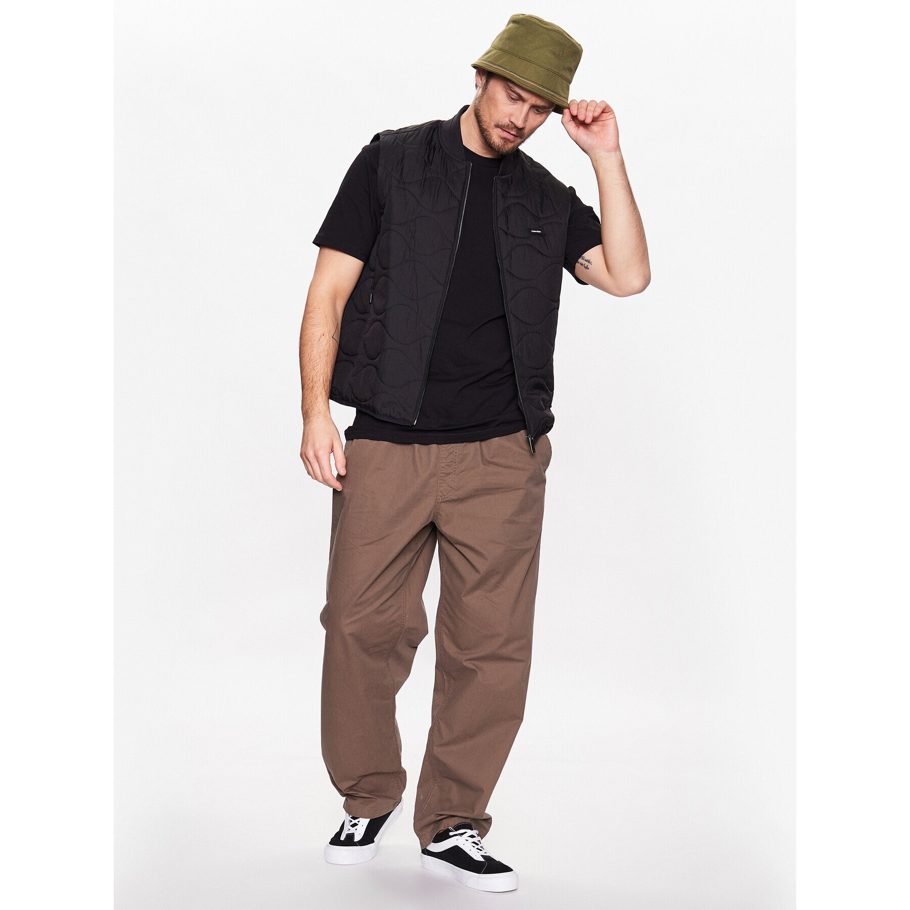 Vans Bavlnené nohavice Range Baggy VN00000D Kaki Relaxed Fit - Pepit.sk