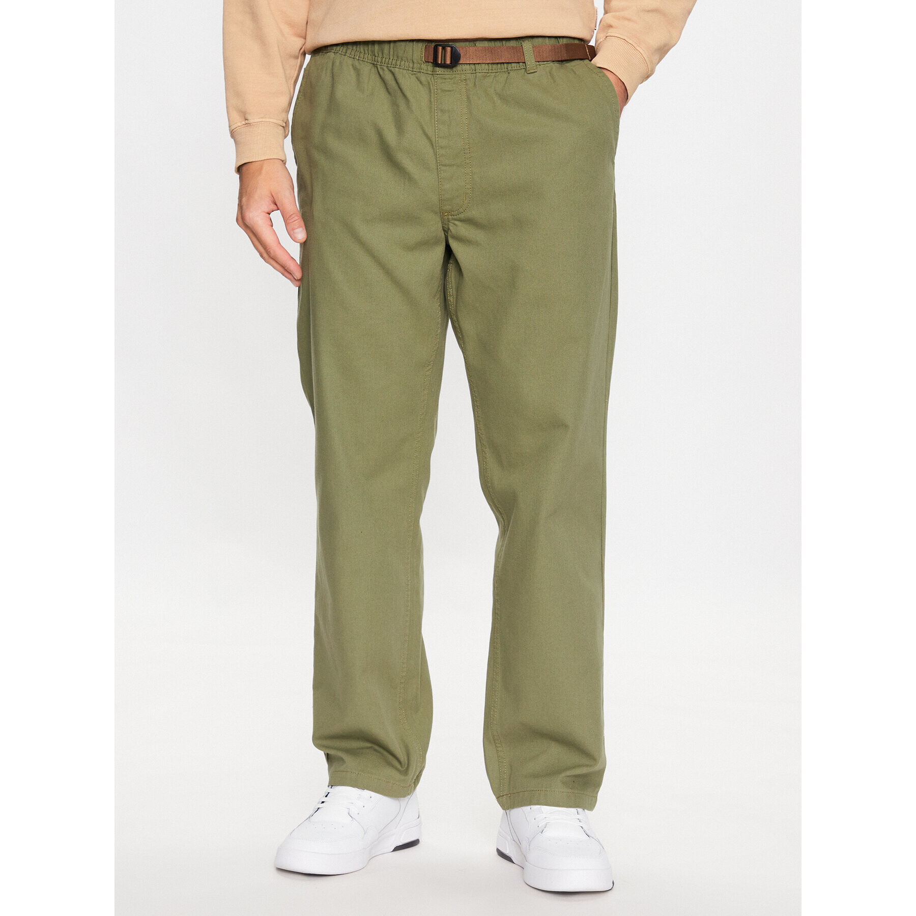 Vans Bavlnené nohavice Range Relaxed Climbing Pant VN0008N3 Zelená Relaxed Fit - Pepit.sk