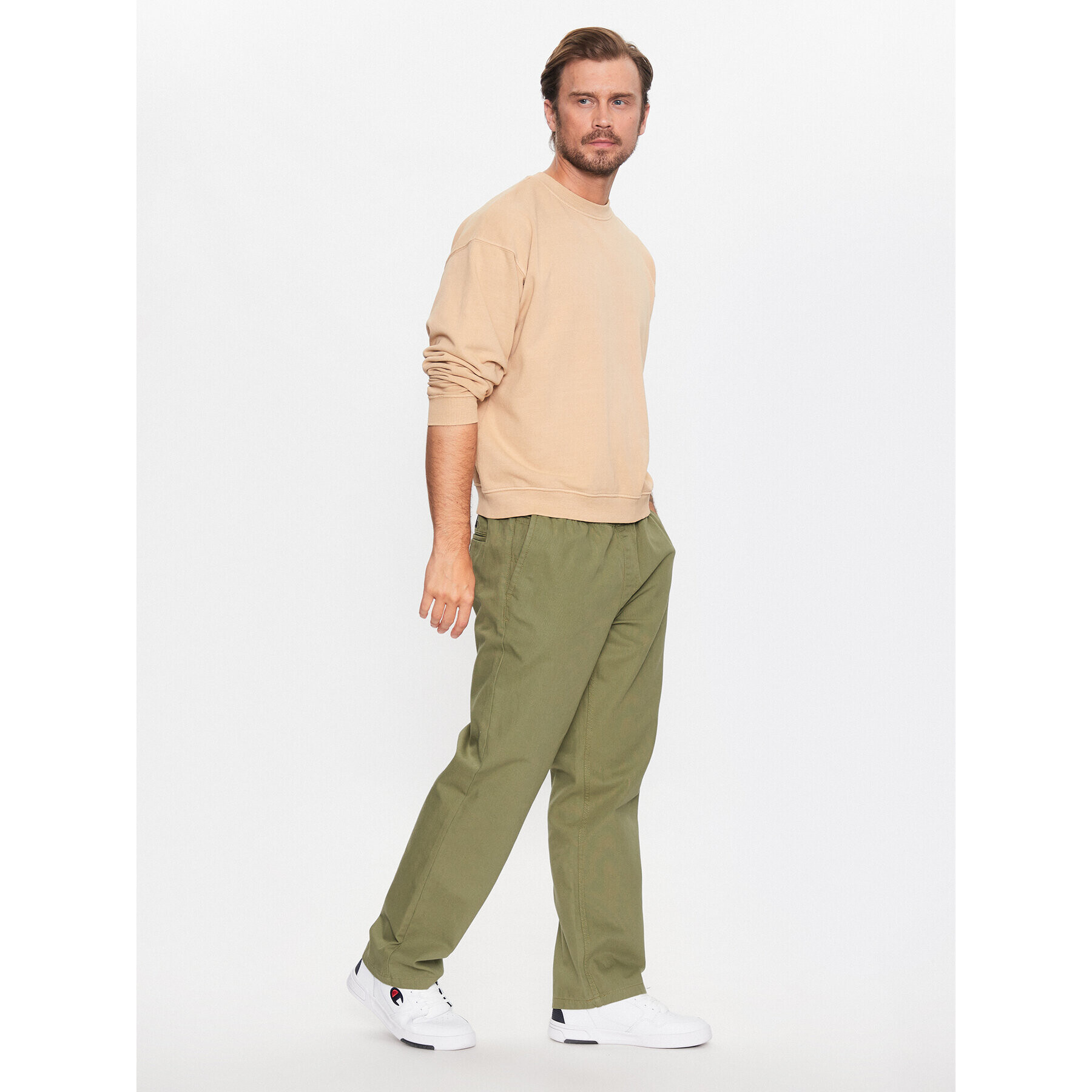 Vans Bavlnené nohavice Range Relaxed Climbing Pant VN0008N3 Zelená Relaxed Fit - Pepit.sk