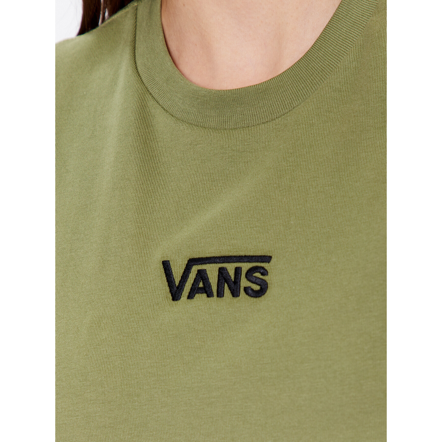 Vans Každodenné šaty Wm Center Vee Tee Dress VN0A4RU2 Zelená Boyfriend Fit - Pepit.sk