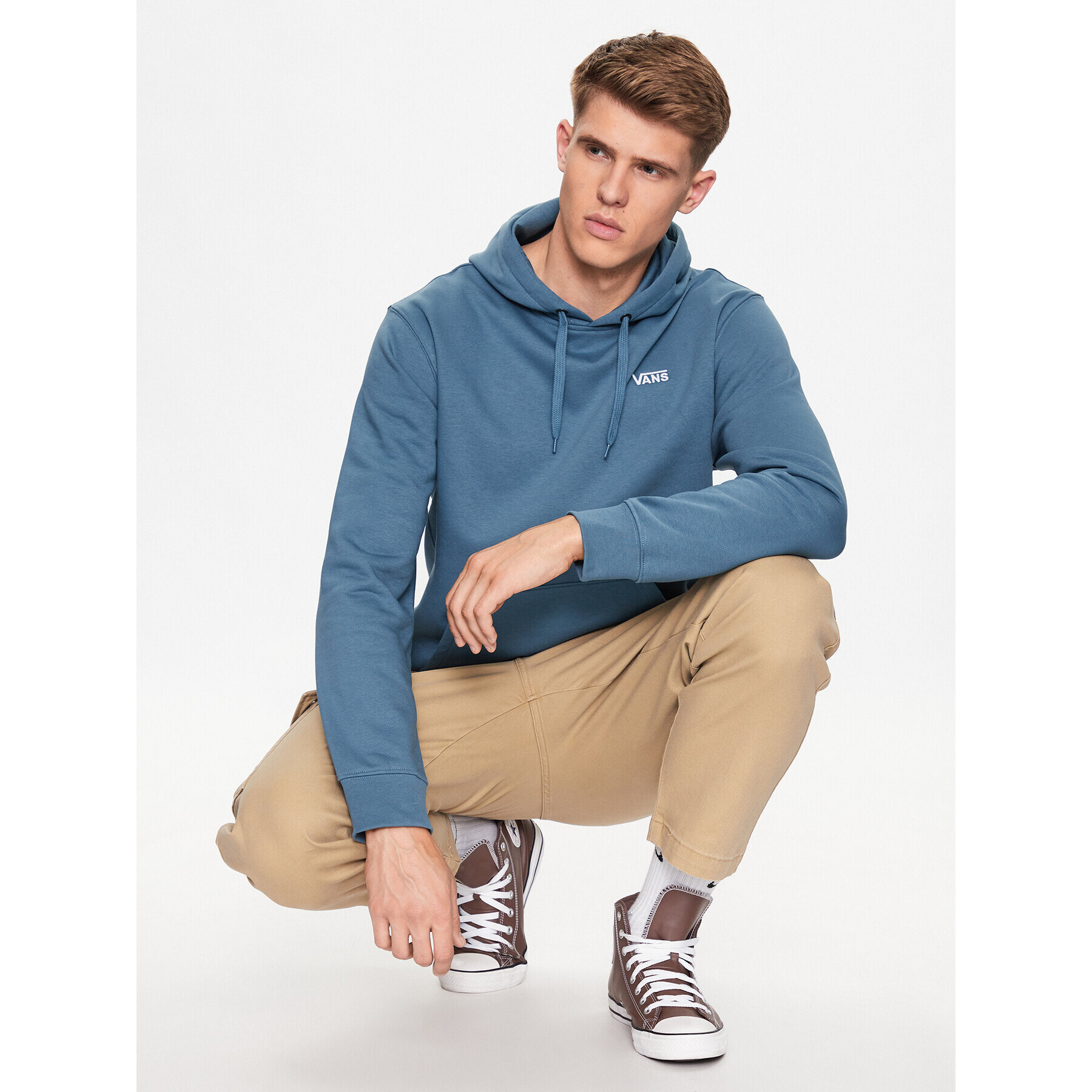 Vans Mikina Core Basic Po Fleece VN0A7YDV Modrá Classic Fit - Pepit.sk