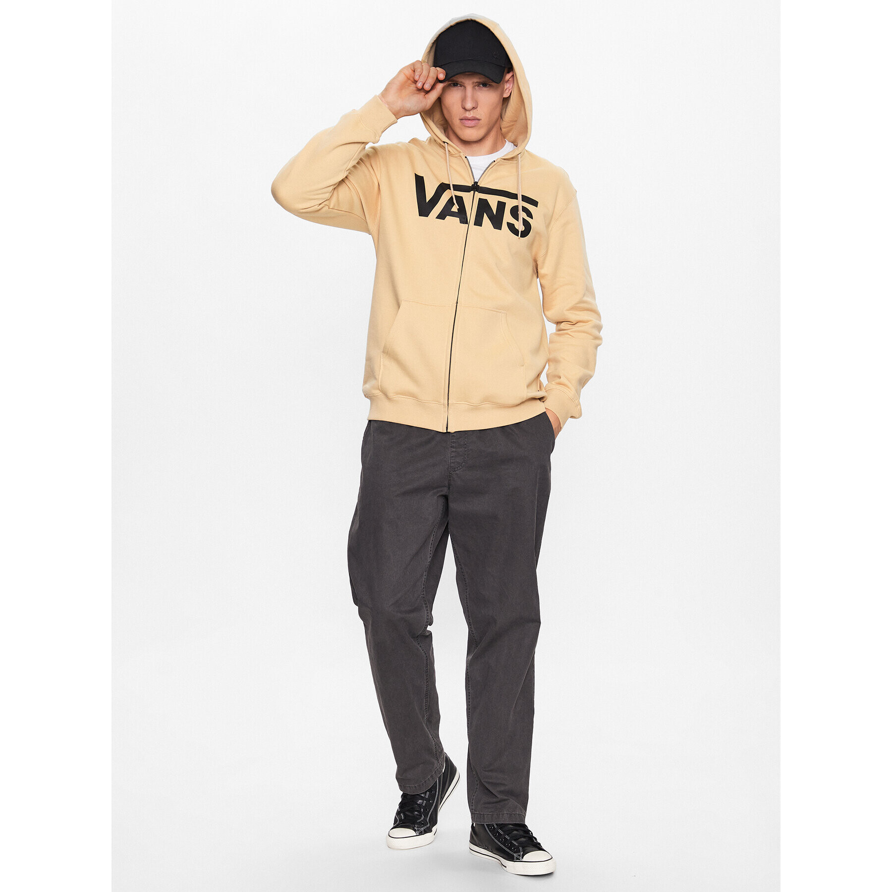 Vans Mikina Mn Classic Zip Hoodie Ii VN0A456C Béžová Classic Fit - Pepit.sk