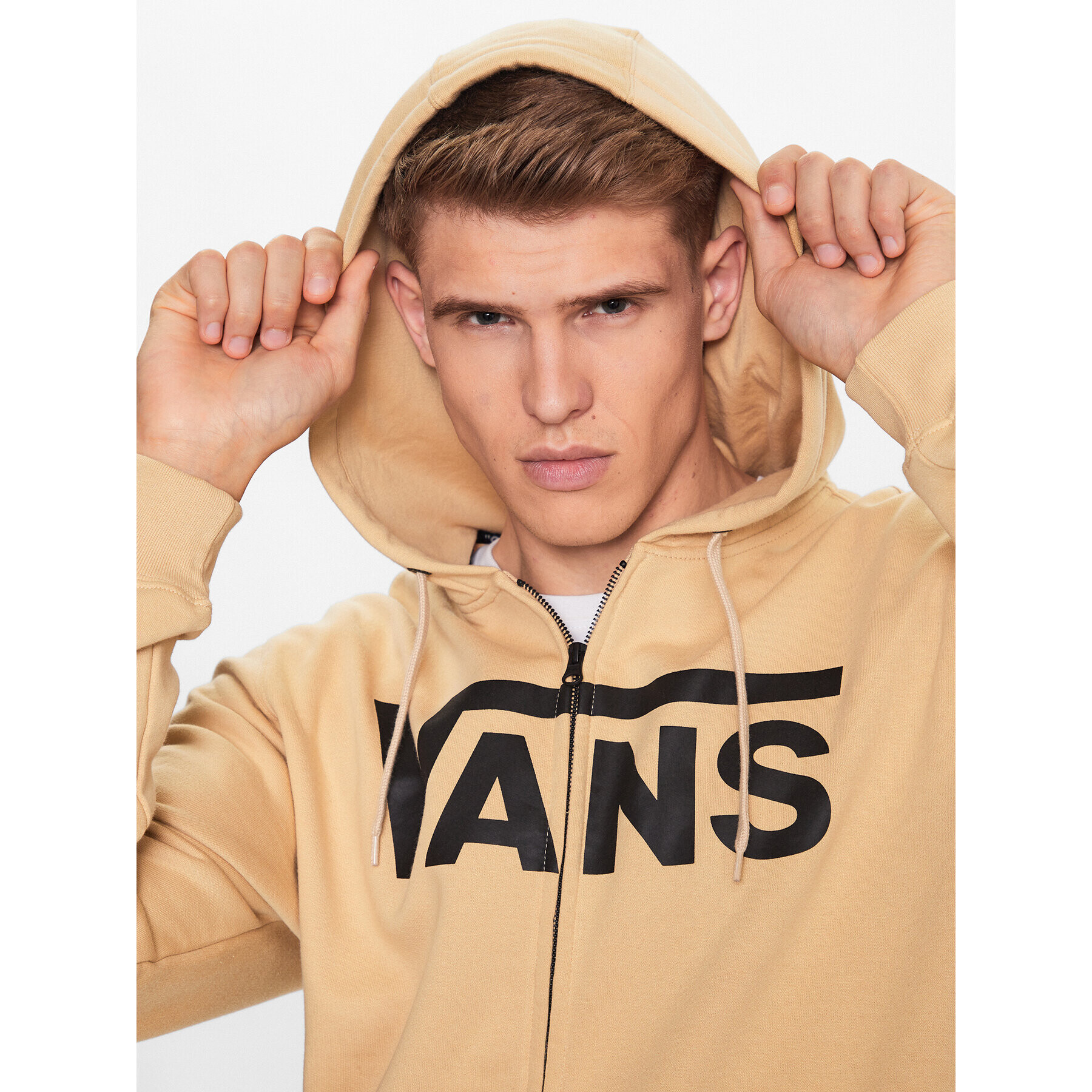 Vans Mikina Mn Classic Zip Hoodie Ii VN0A456C Béžová Classic Fit - Pepit.sk