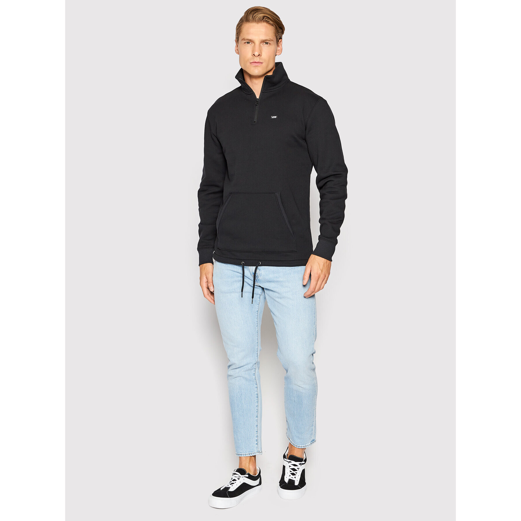 Vans Mikina Versa Standard Q-Zip VN0A5KDS Čierna Regular Fit - Pepit.sk