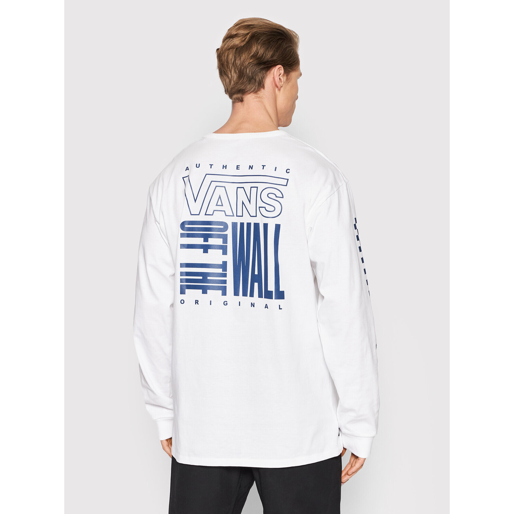 Vans S dlhými rukávmi Off The Wall Stack VN0A7PJK Biela Classic Fit - Pepit.sk