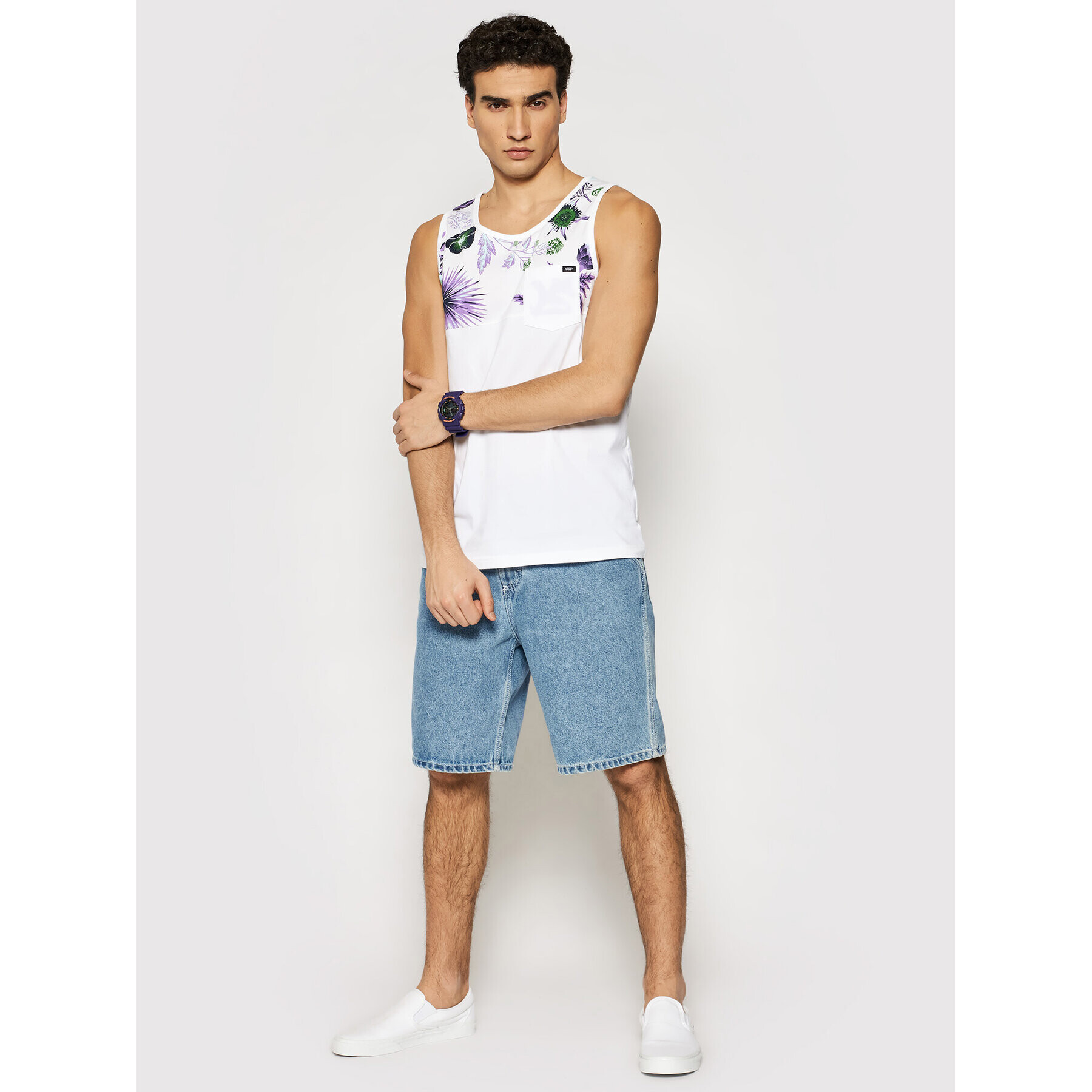 Vans Tank top Hilby VN0006HQ Biela Relaxed Fit - Pepit.sk