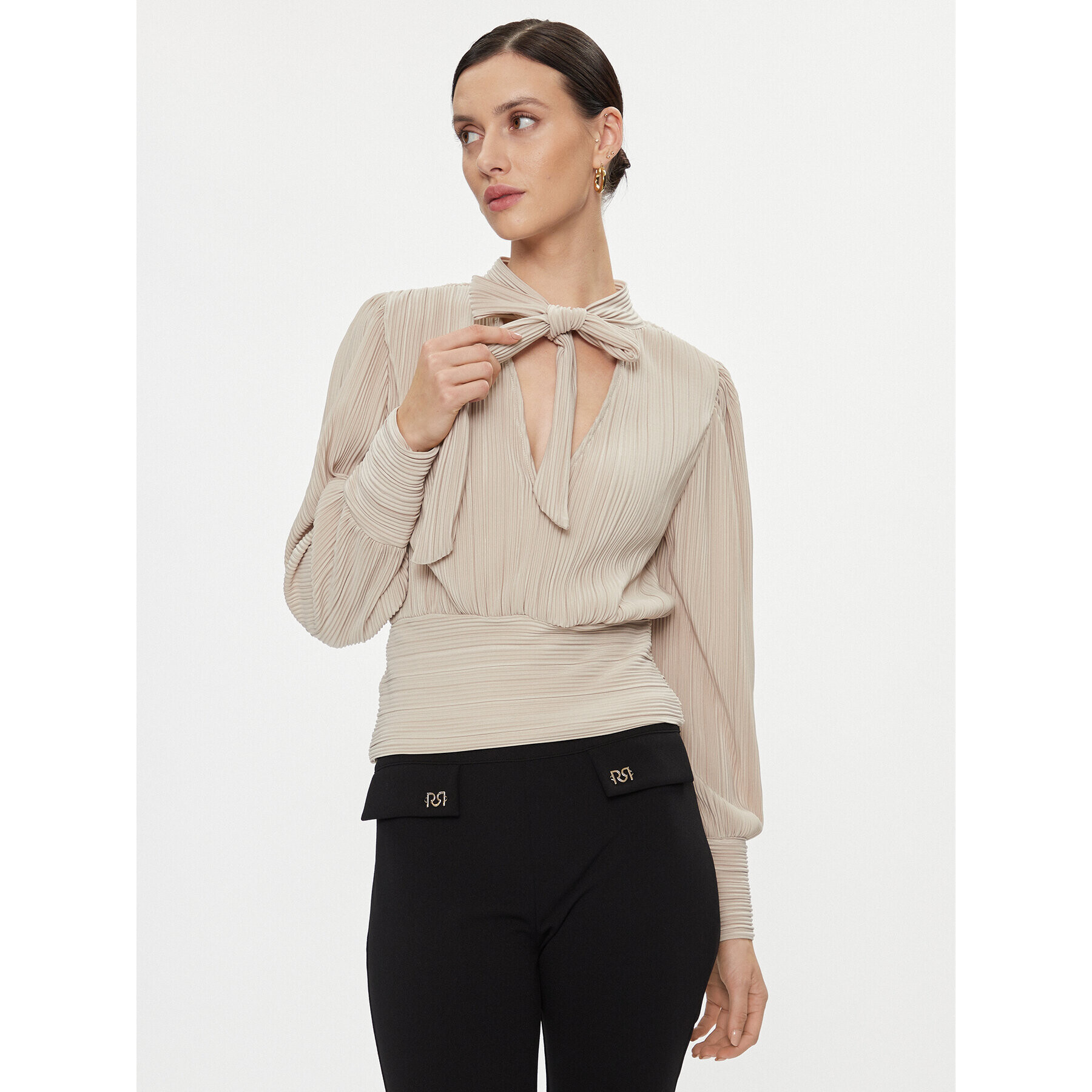 Vero Moda Blúzka 10295544 Écru Regular Fit - Pepit.sk