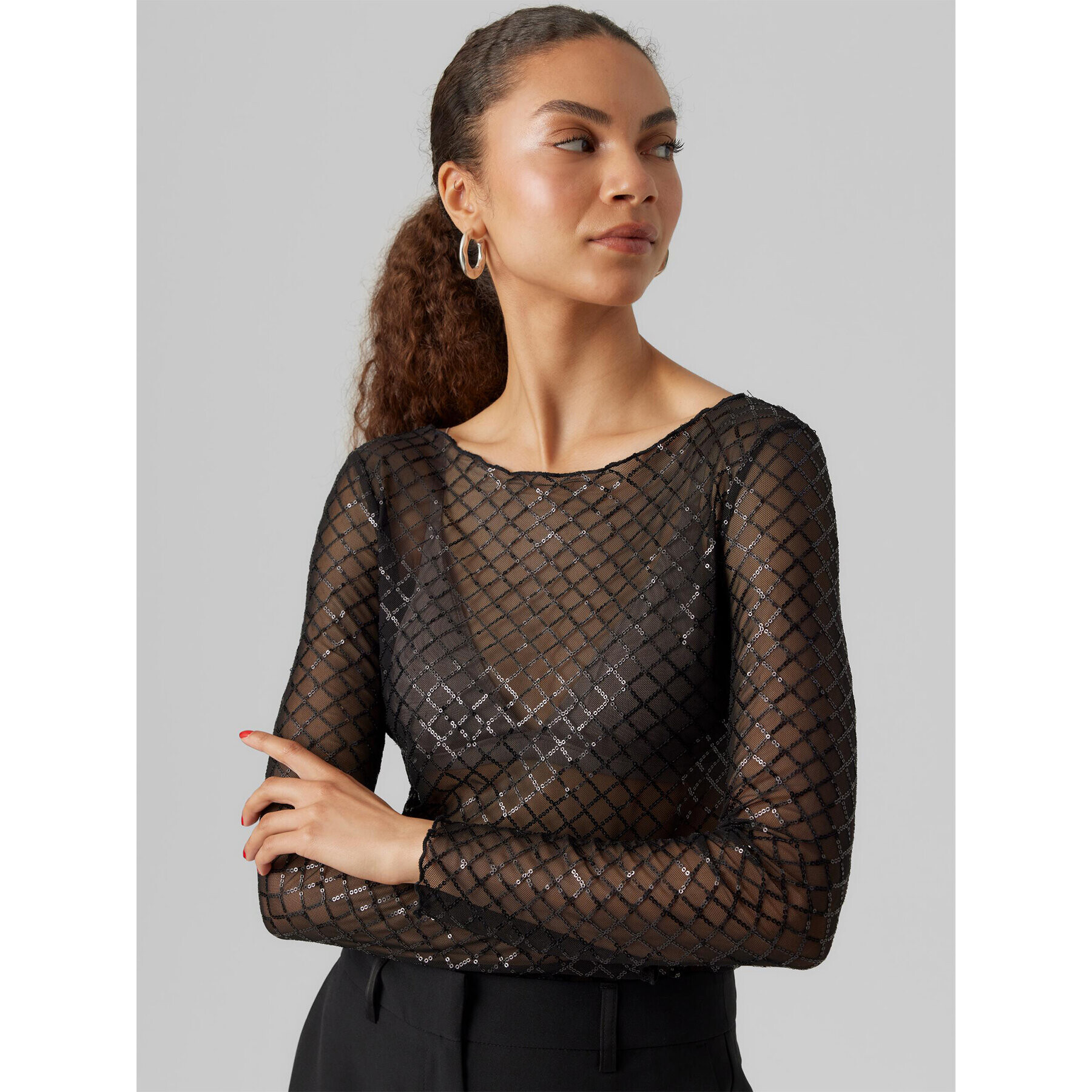 Vero Moda Blúzka 10299302 Čierna Regular Fit - Pepit.sk