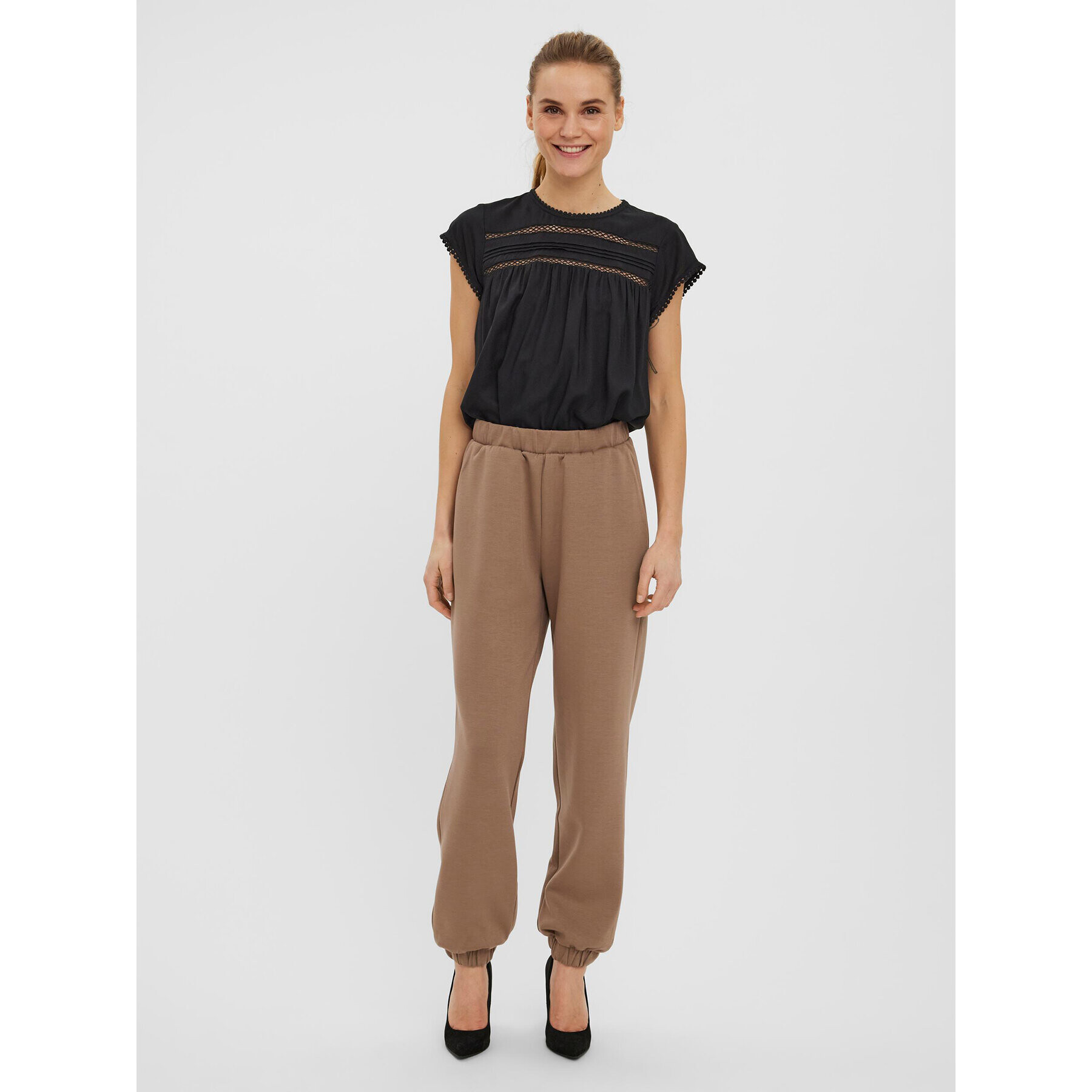 Vero Moda Blúzka Debbie 10247943 Čierna Regular Fit - Pepit.sk