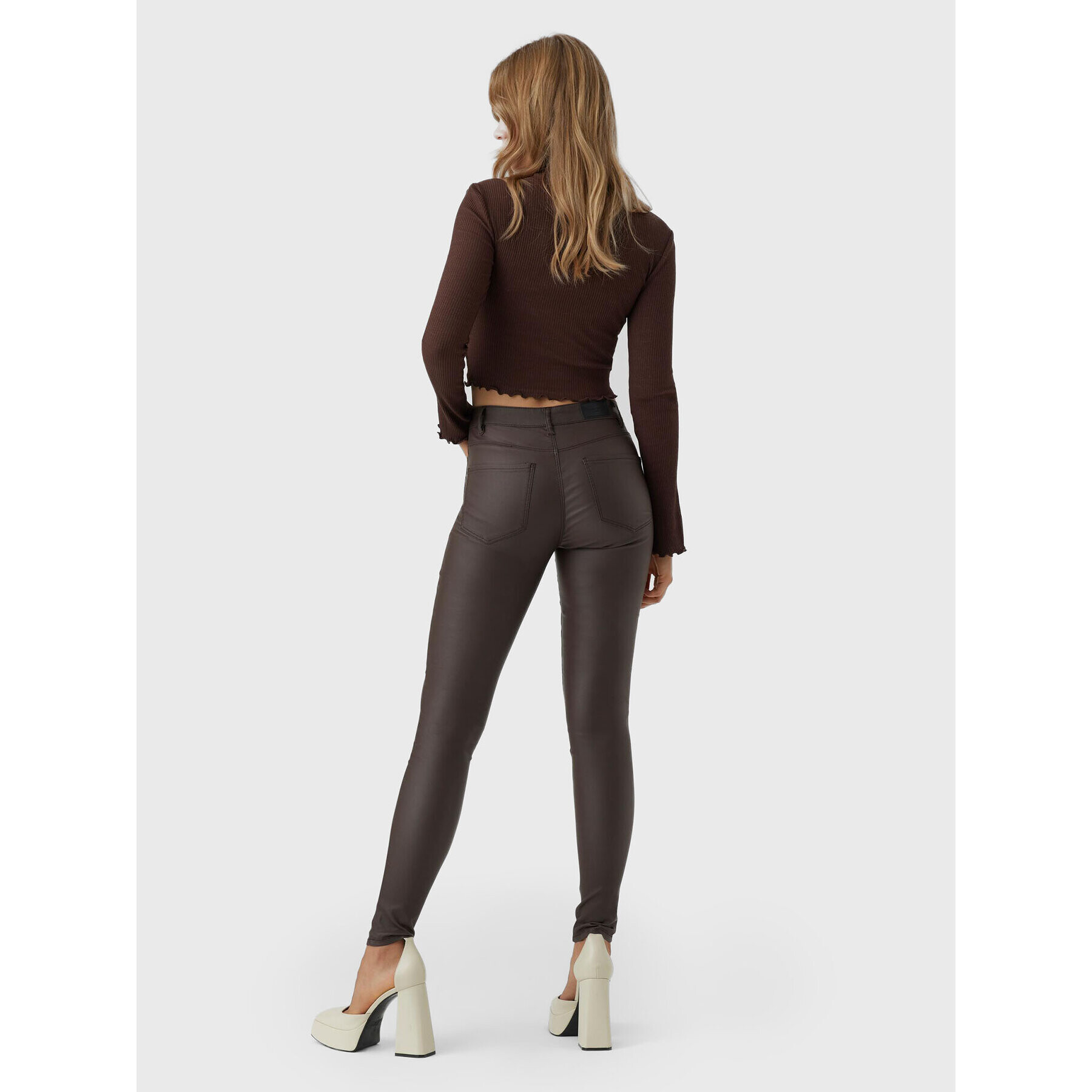 Vero Moda Blúzka Hati 10275570 Hnedá Slim Fit - Pepit.sk