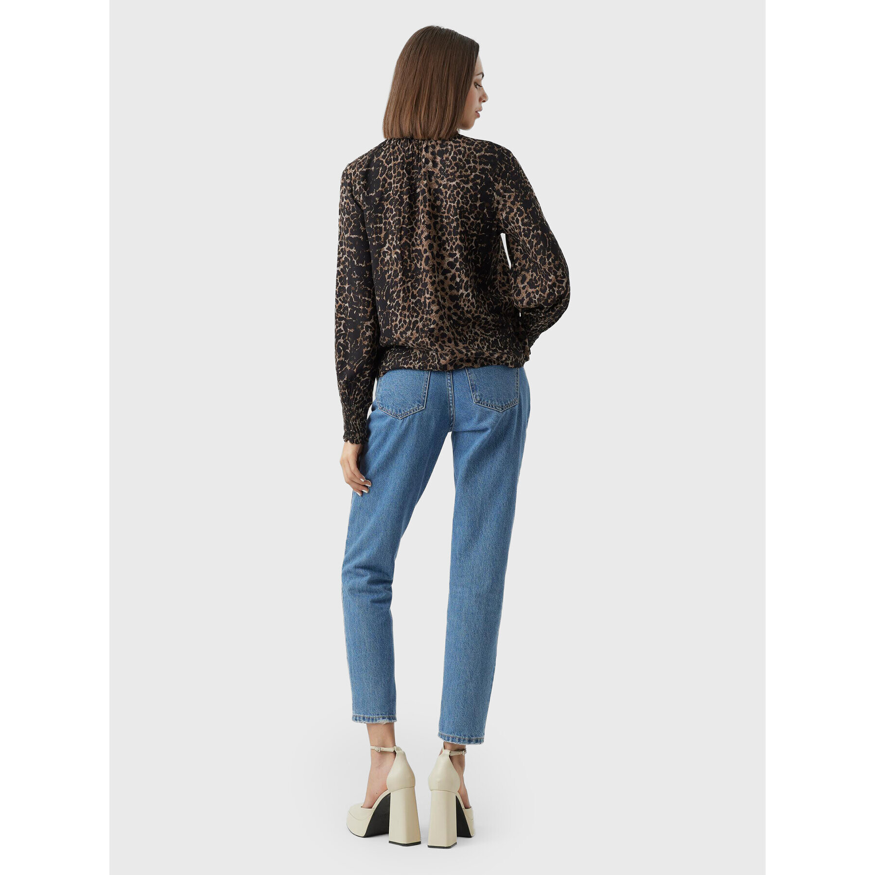 Vero Moda Blúzka Kittie 10276212 Hnedá Relaxed Fit - Pepit.sk