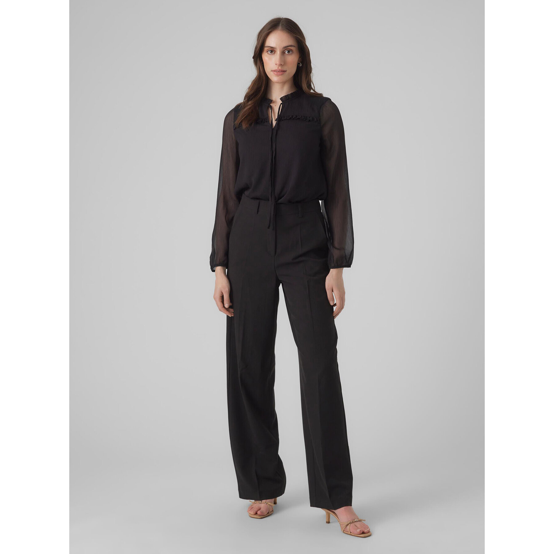 Vero Moda Blúzka Milla 10295551 Čierna Regular Fit - Pepit.sk