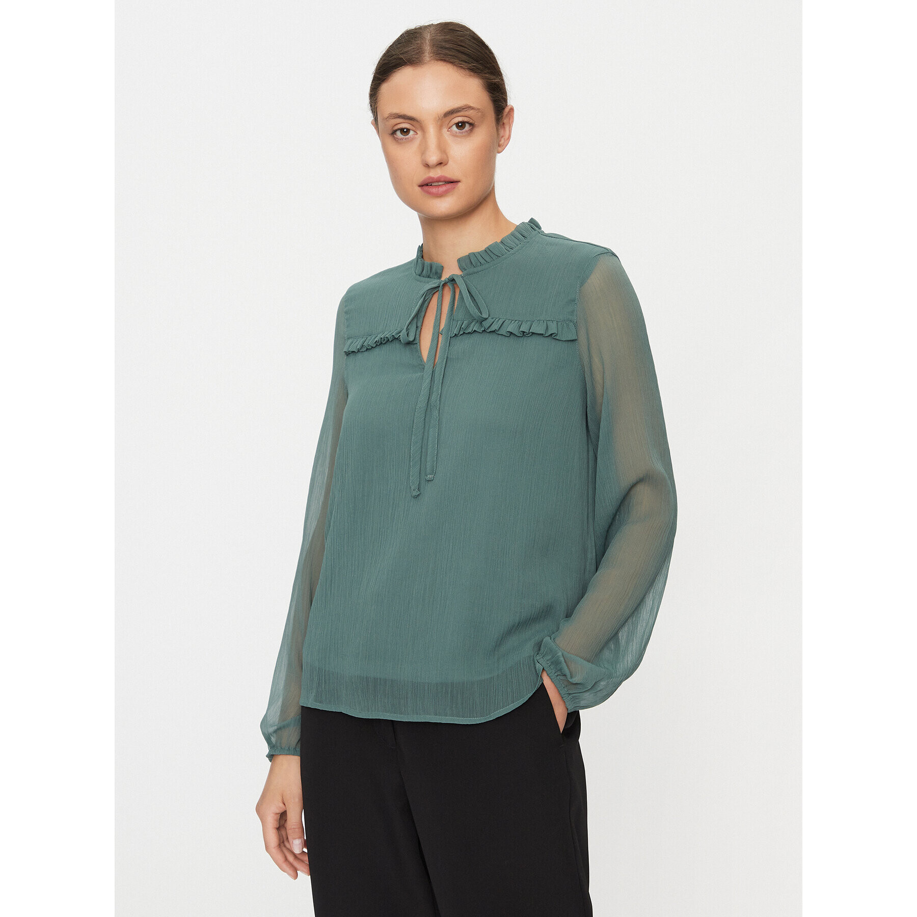 Vero Moda Blúzka Milla 10295551 Zelená Regular Fit - Pepit.sk