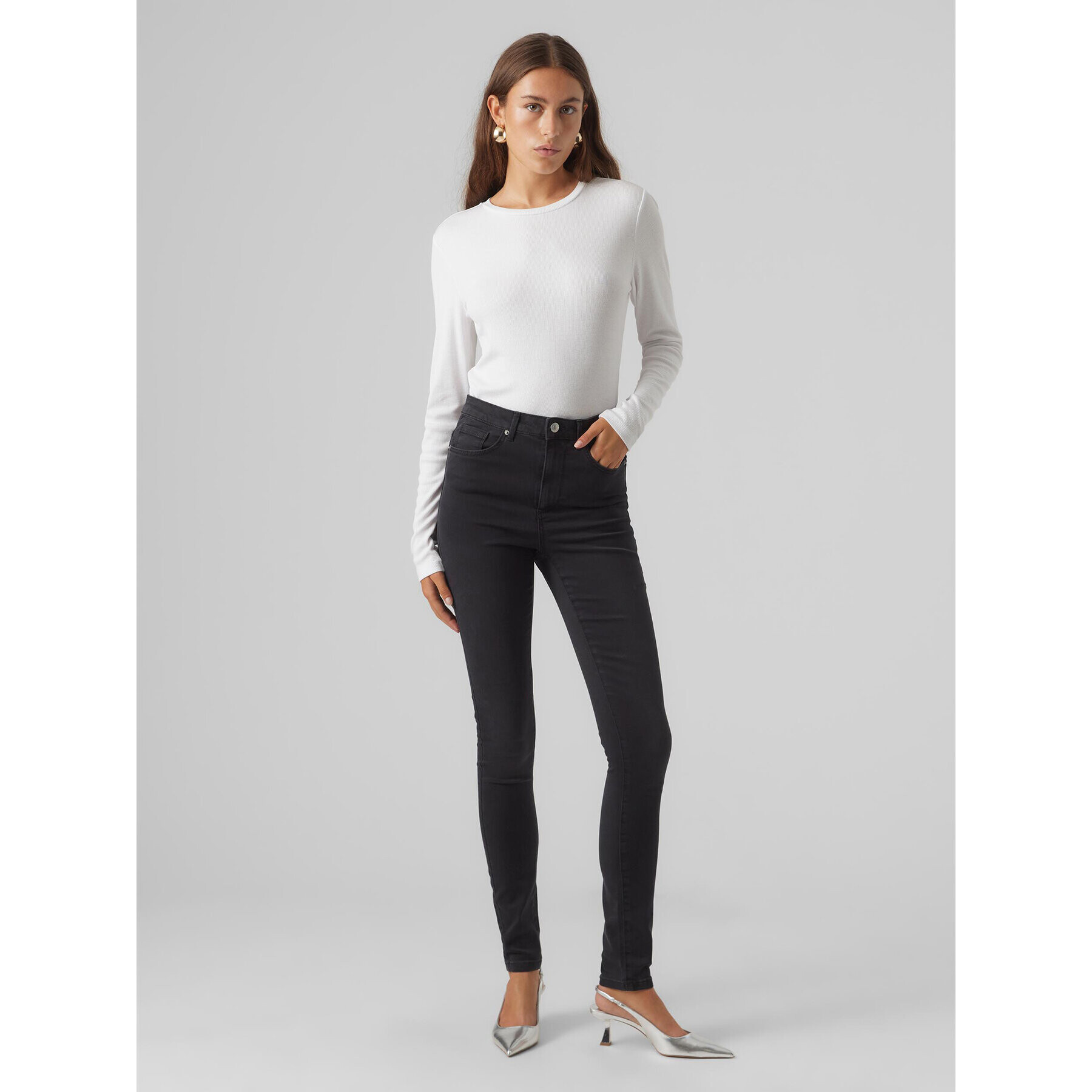 Vero Moda Blúzka Roma 10293830 Biela Slim Fit - Pepit.sk