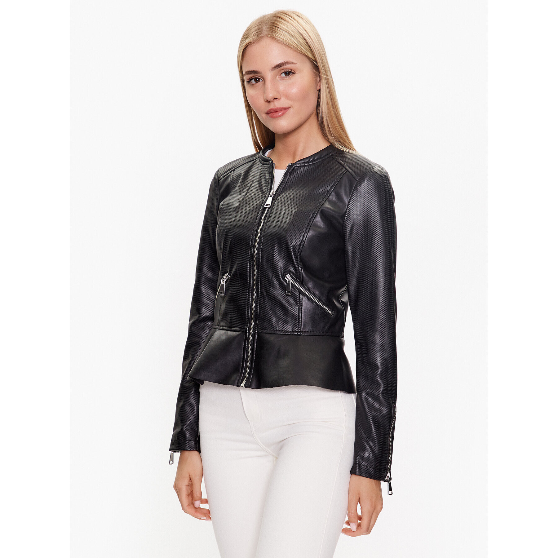 Vero Moda Bunda z imitácie kože Avery Ally 10286341 Čierna Regular Fit - Pepit.sk