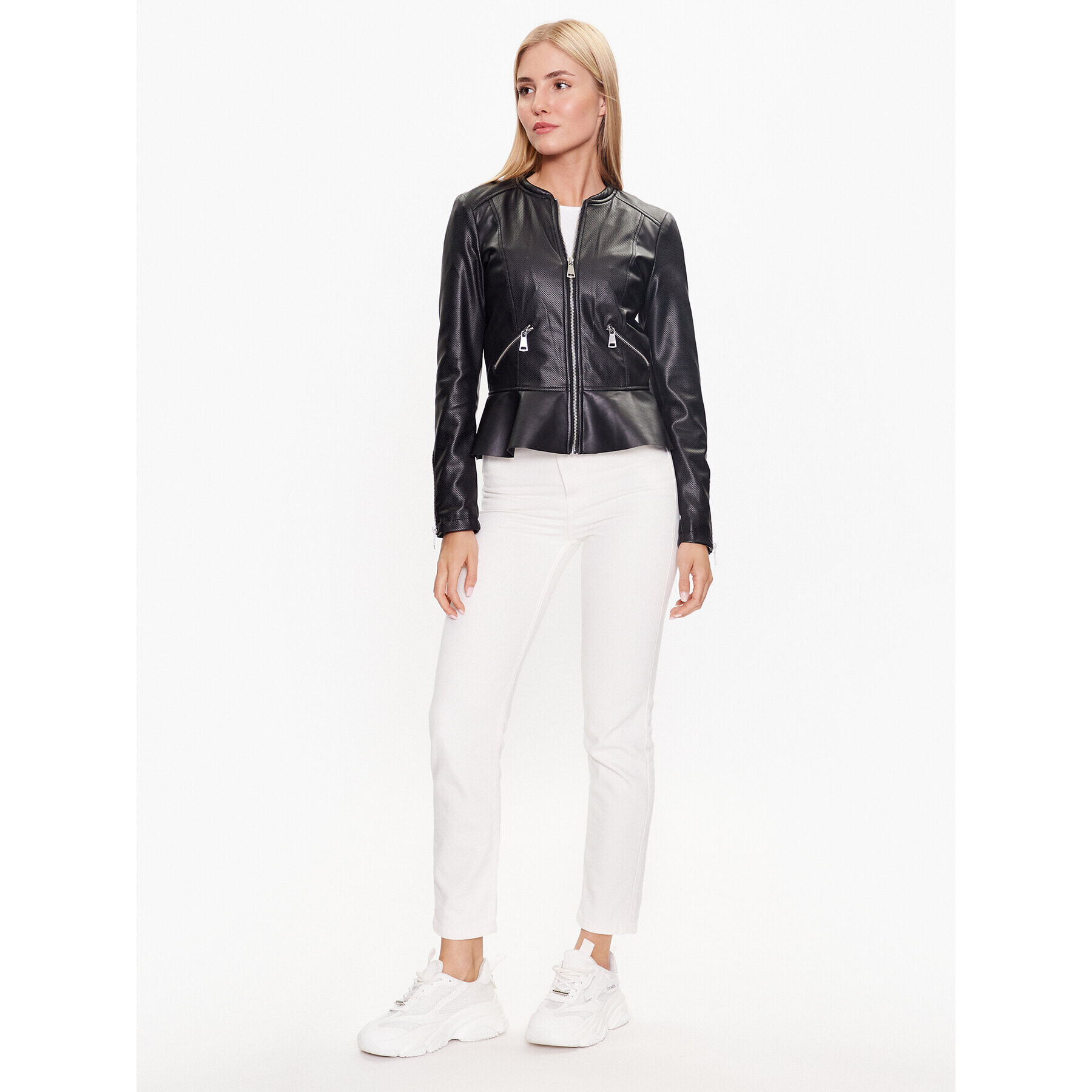 Vero Moda Bunda z imitácie kože Avery Ally 10286341 Čierna Regular Fit - Pepit.sk