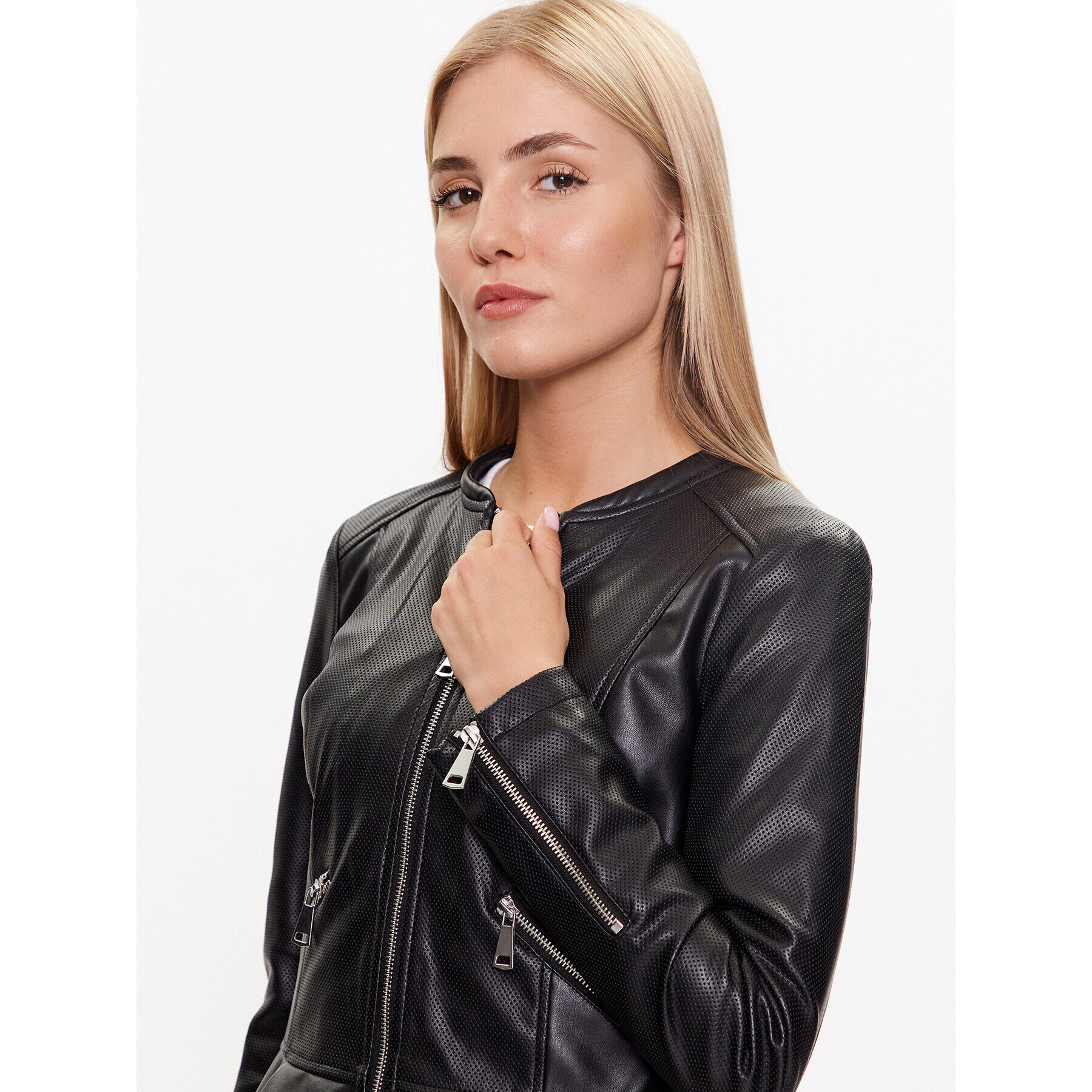 Vero Moda Bunda z imitácie kože Avery Ally 10286341 Čierna Regular Fit - Pepit.sk