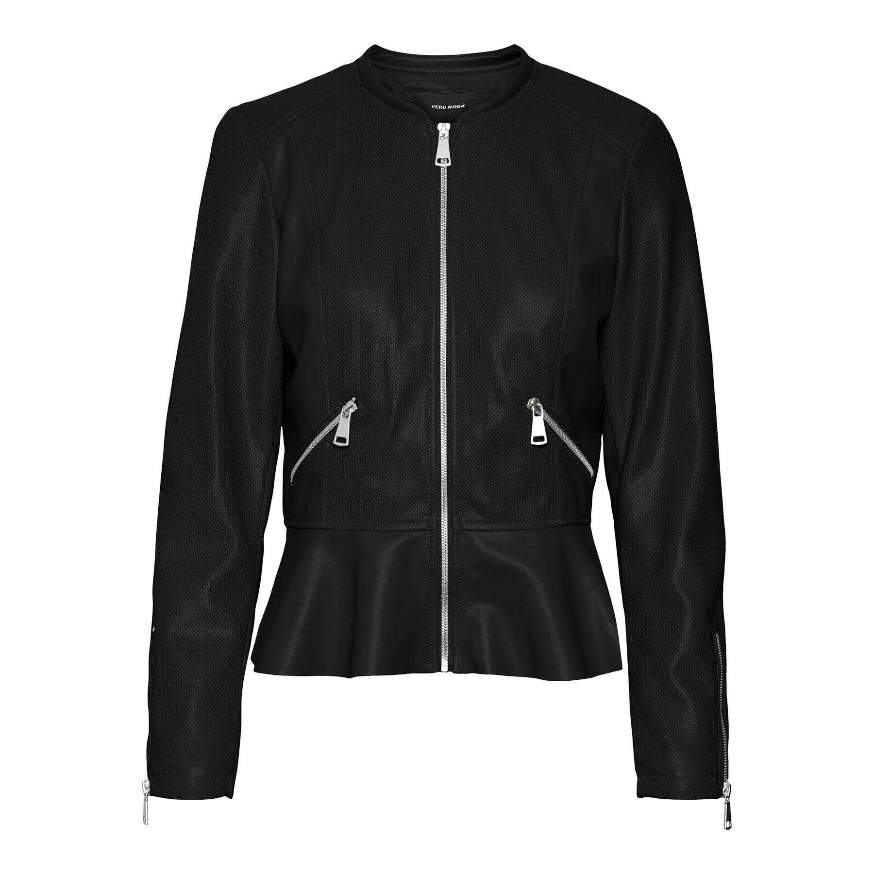 Vero Moda Bunda z imitácie kože Avery Ally 10286341 Čierna Regular Fit - Pepit.sk