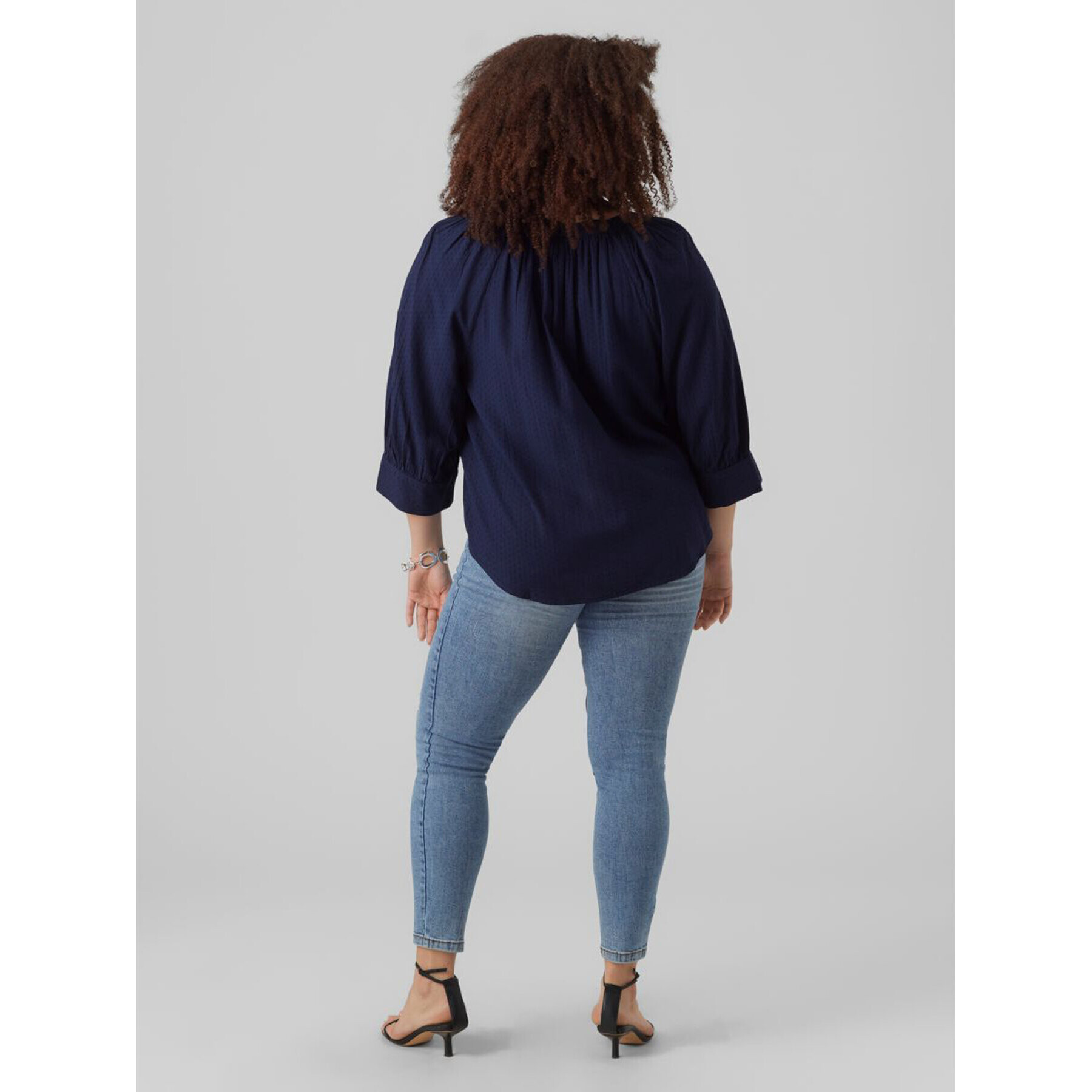 Vero Moda Curve Blúzka 10289457 Modrá Regular Fit - Pepit.sk