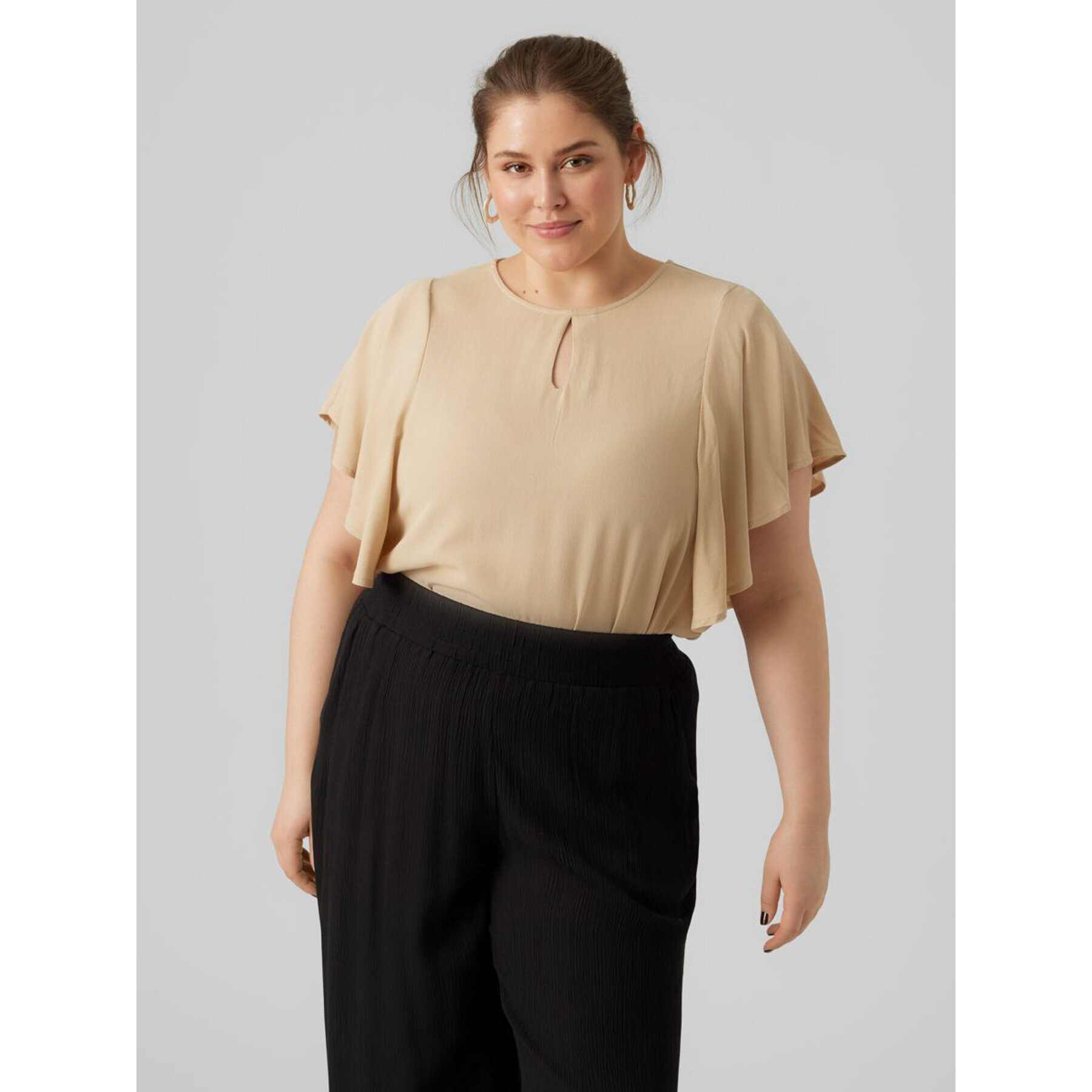 Vero Moda Curve Blúzka 10294275 Hnedá Regular Fit - Pepit.sk