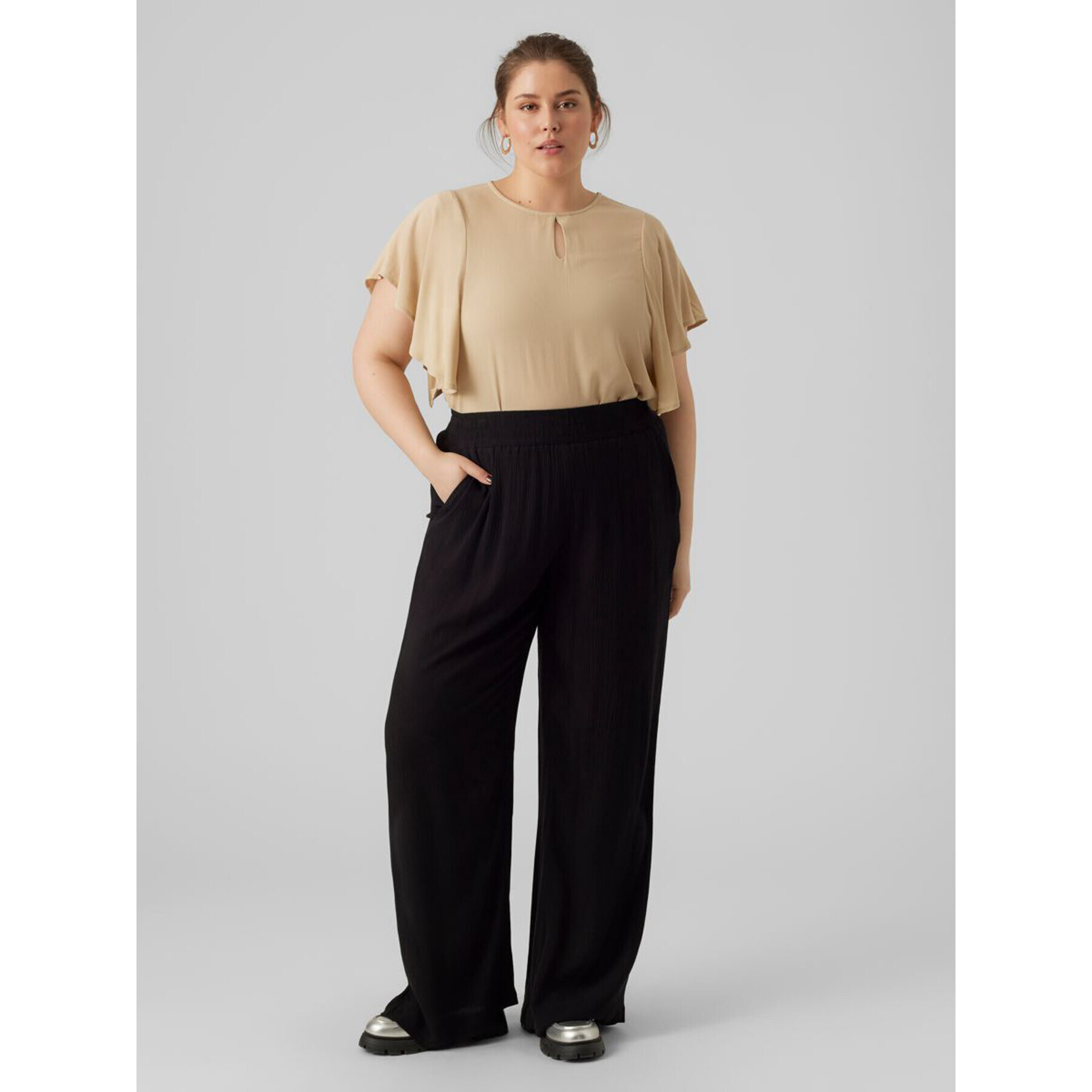 Vero Moda Curve Blúzka 10294275 Hnedá Regular Fit - Pepit.sk