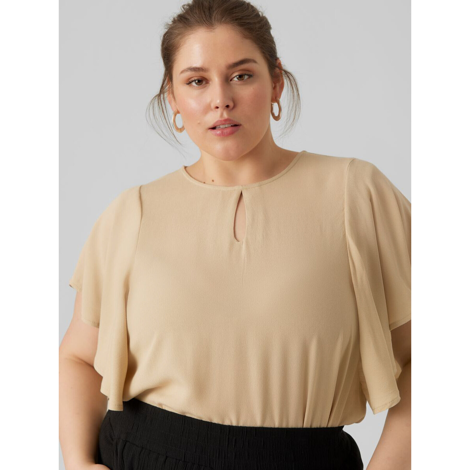 Vero Moda Curve Blúzka 10294275 Hnedá Regular Fit - Pepit.sk