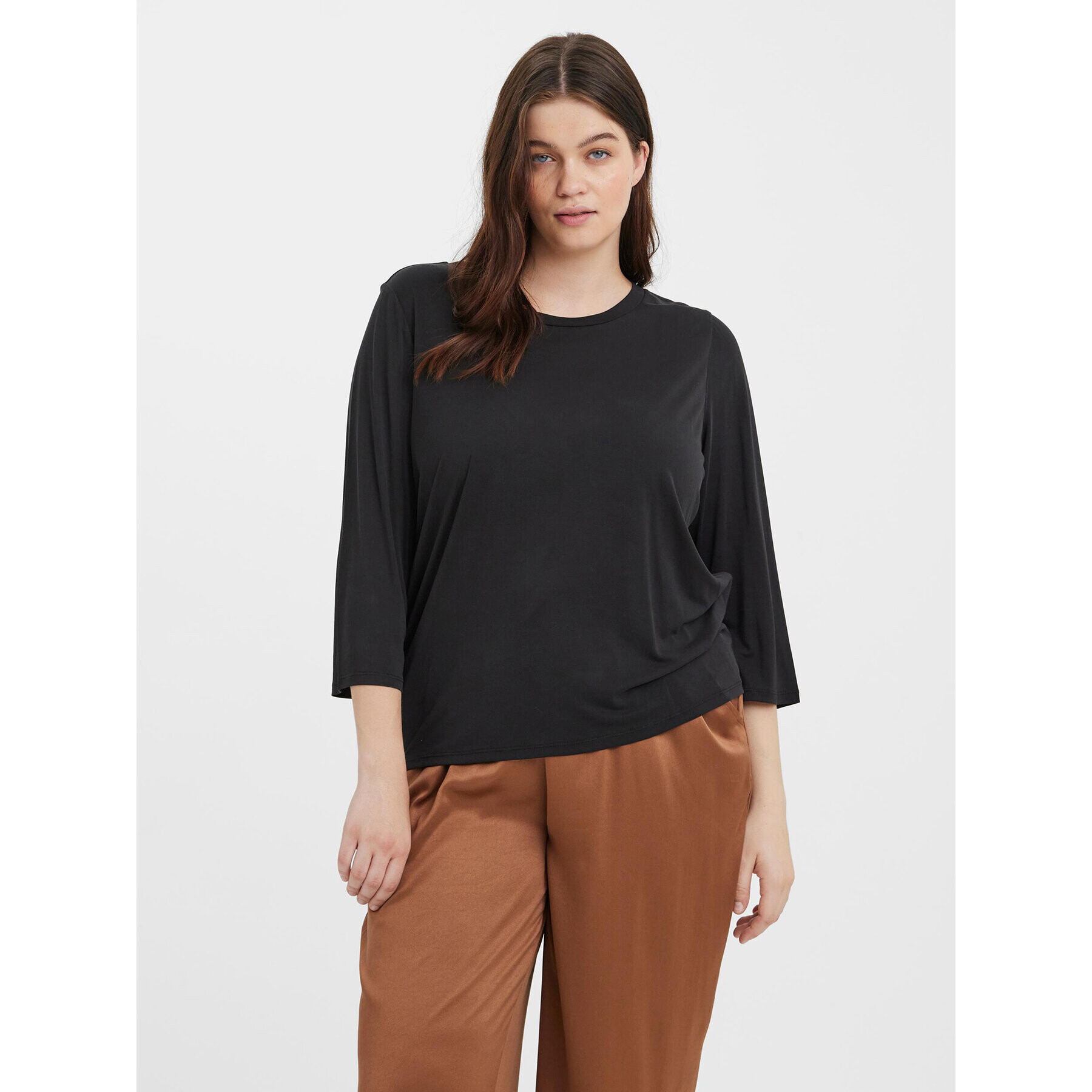 Vero Moda Curve Blúzka Evabia 10279540 Čierna Regular Fit - Pepit.sk