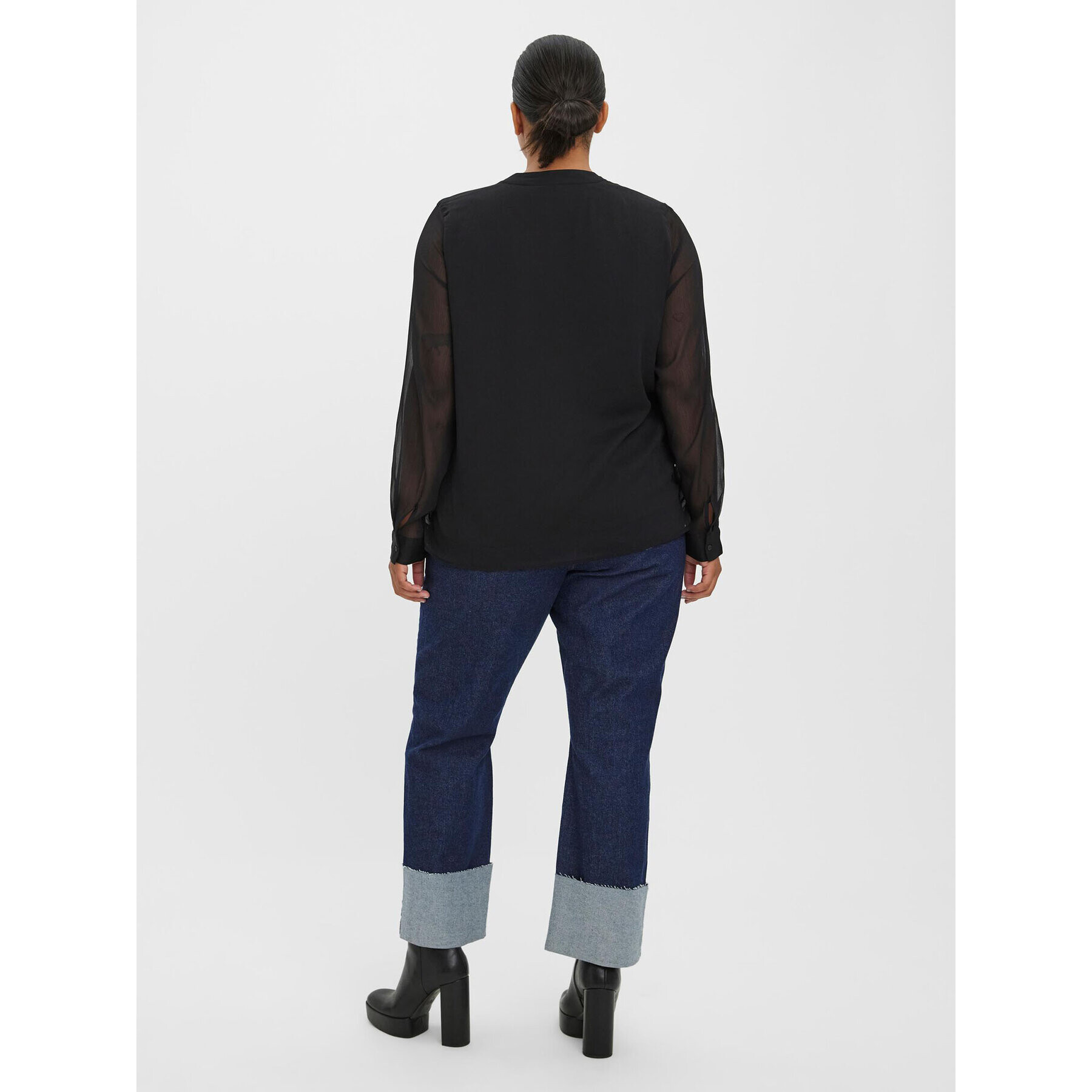 Vero Moda Curve Blúzka Kaya 10280402 Čierna Regular Fit - Pepit.sk