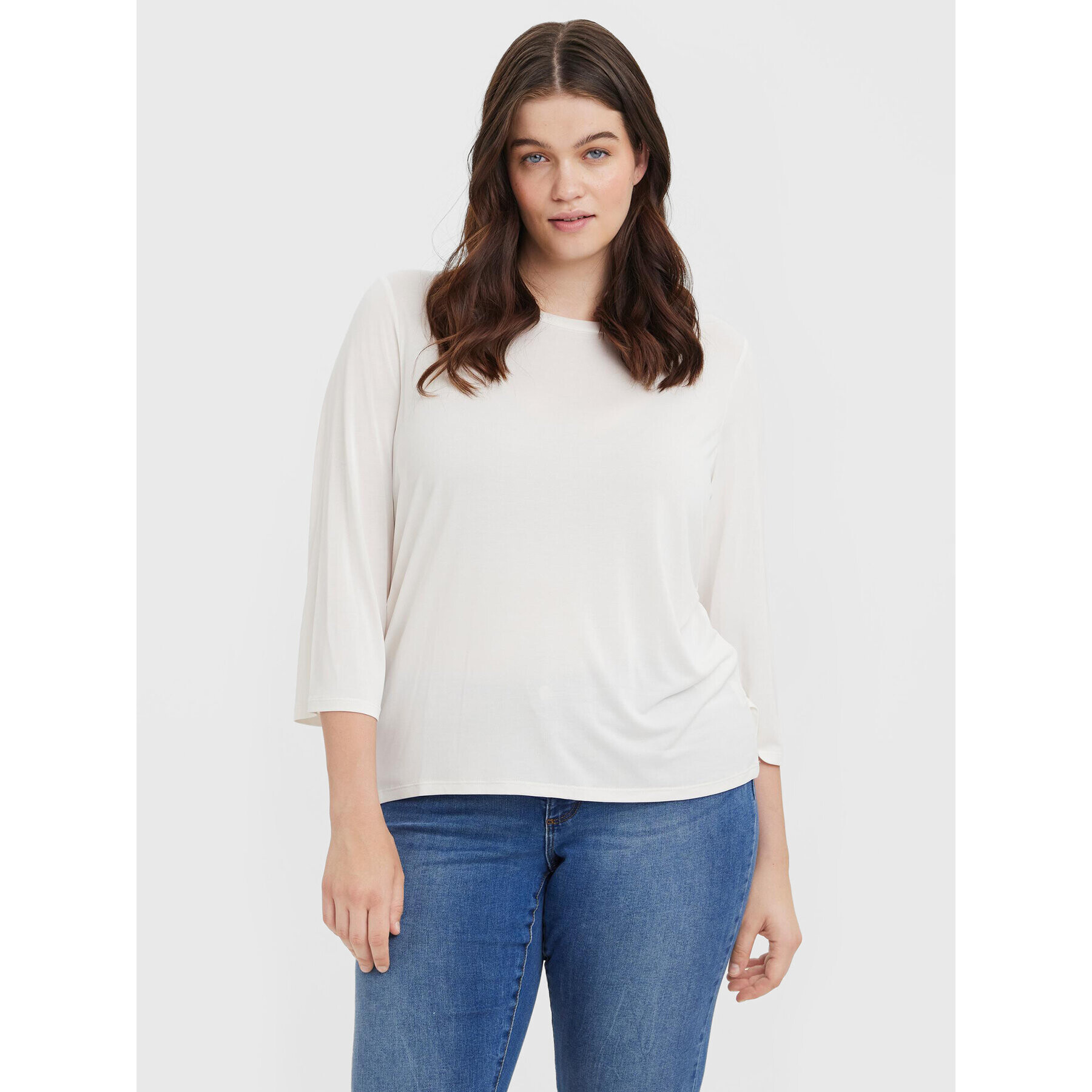 Vero Moda Curve Blúzka Vebia 10279540 Biela Regular Fit - Pepit.sk