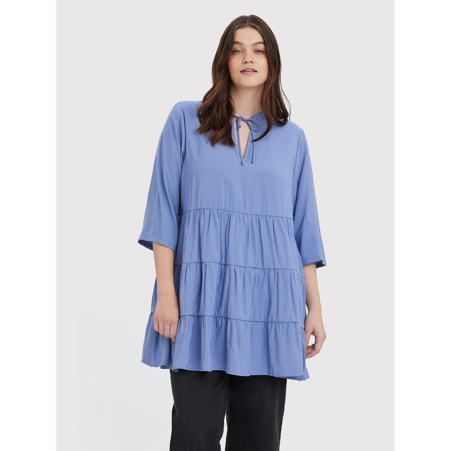 Vero Moda Curve Tunika Kenia 10266952 Modrá Regular Fit - Pepit.sk