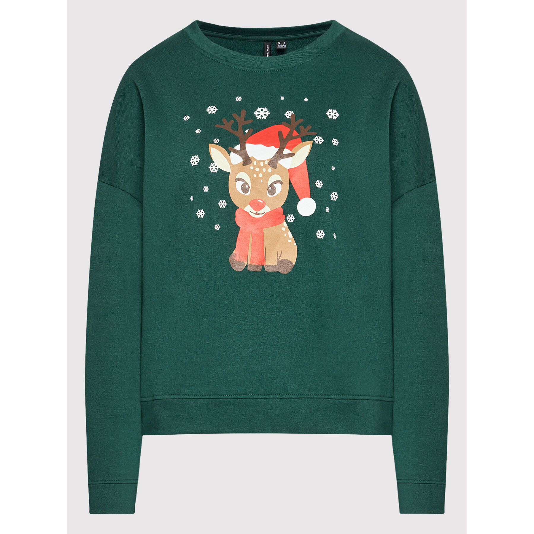 Vero Moda Mikina Reindeer 10262925 Zelená Relaxed Fit - Pepit.sk