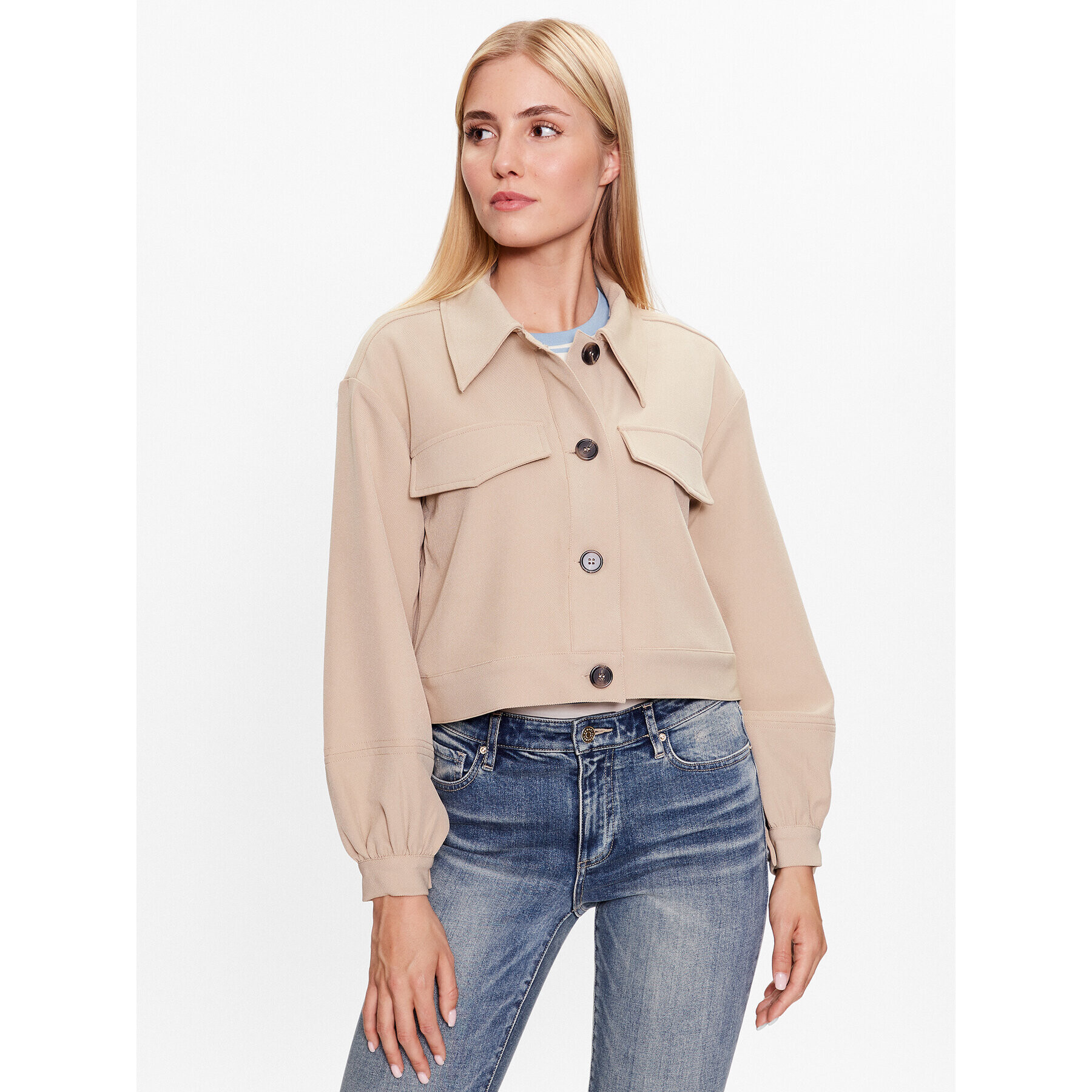 Vero Moda Prechodná bunda Dixie 10283658 Béžová Relaxed Fit - Pepit.sk