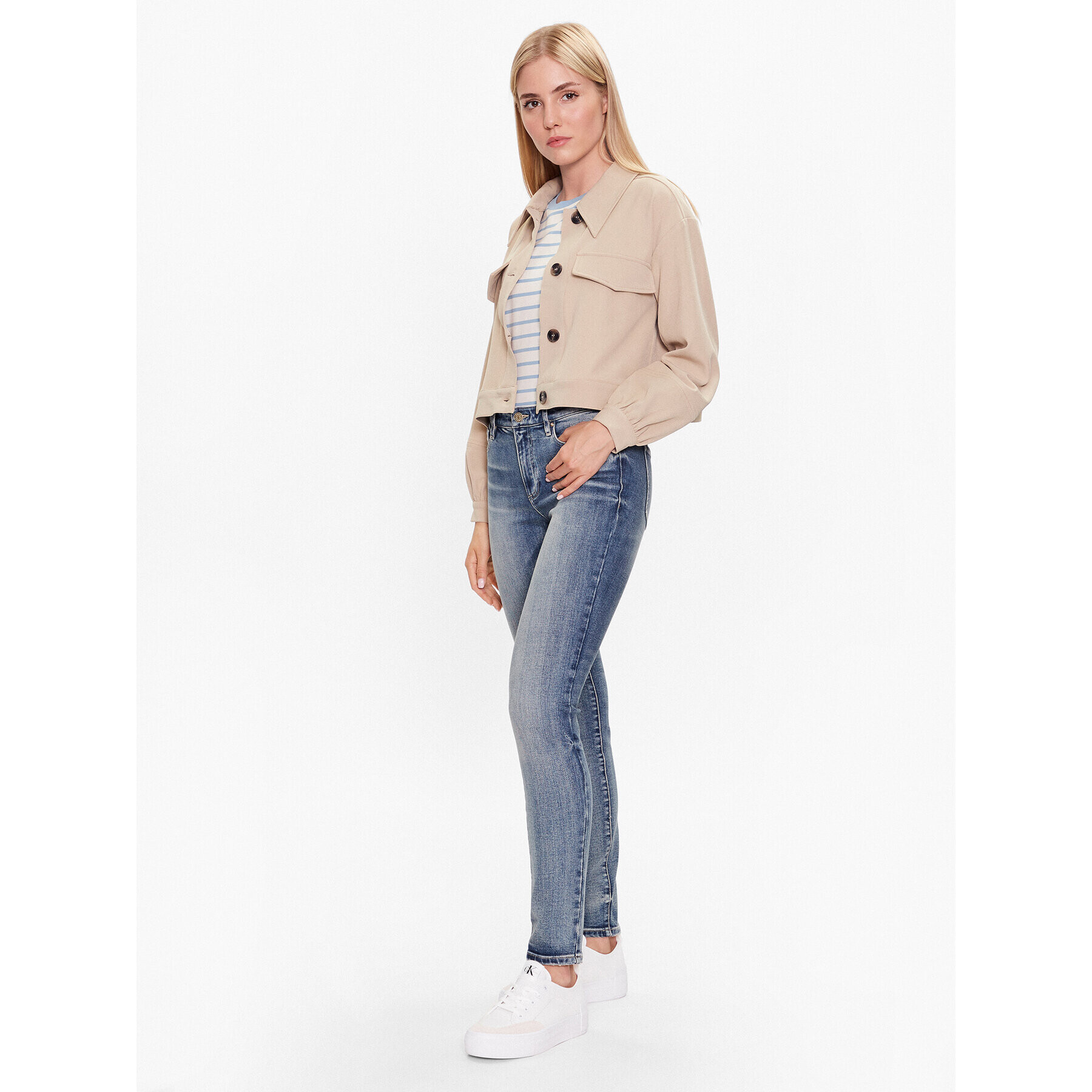 Vero Moda Prechodná bunda Dixie 10283658 Béžová Relaxed Fit - Pepit.sk