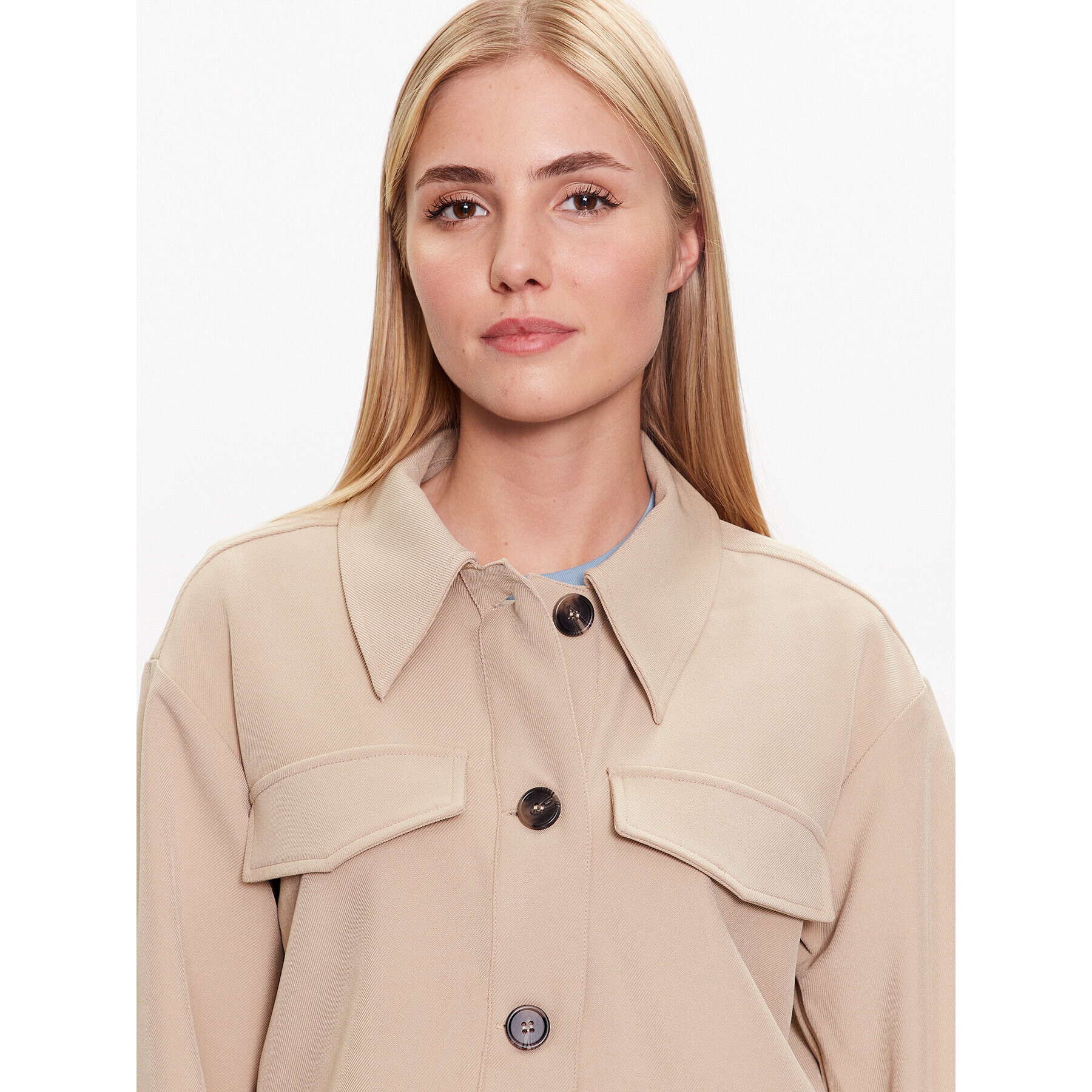 Vero Moda Prechodná bunda Dixie 10283658 Béžová Relaxed Fit - Pepit.sk