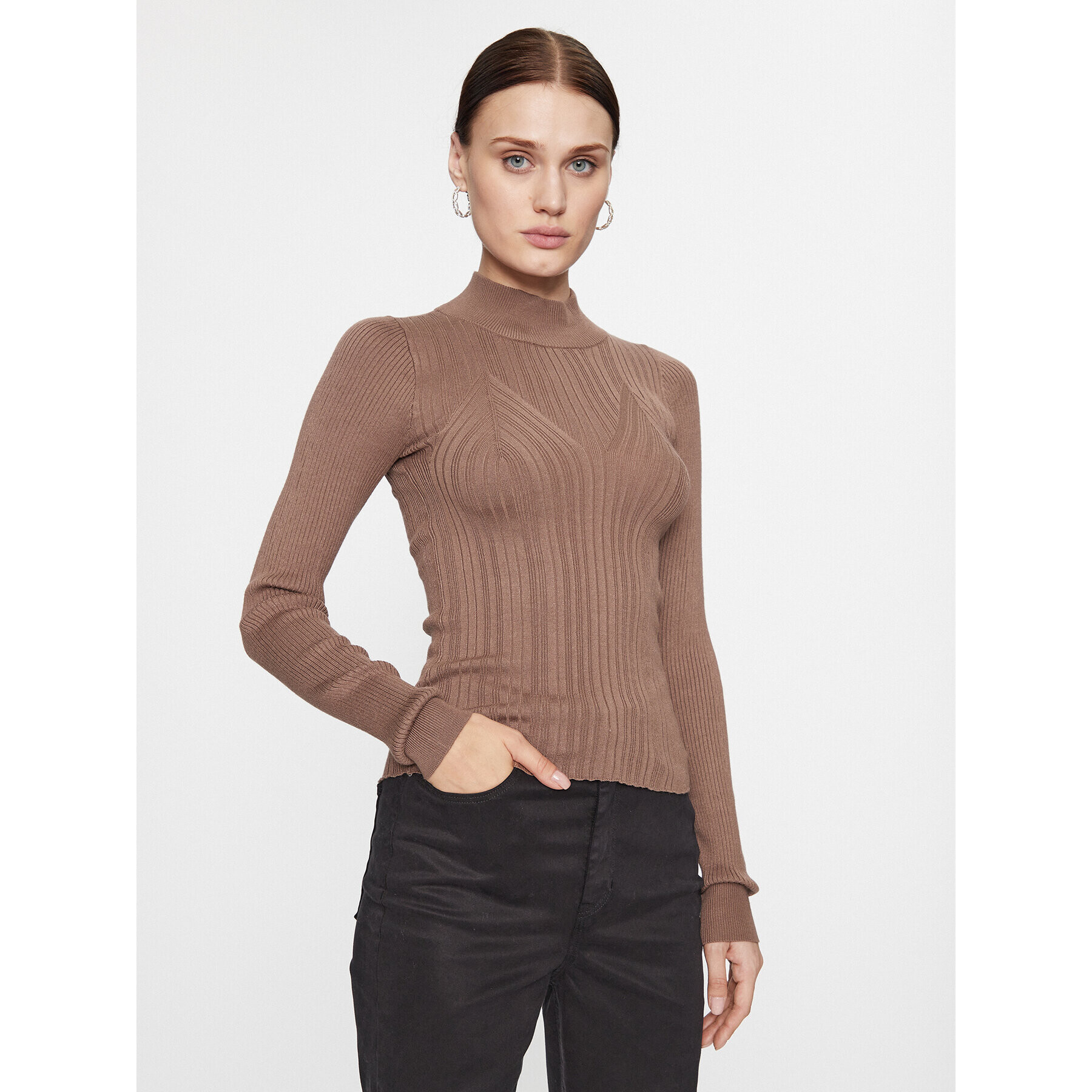 Vero Moda Rolák 10293750 Hnedá Regular Fit - Pepit.sk