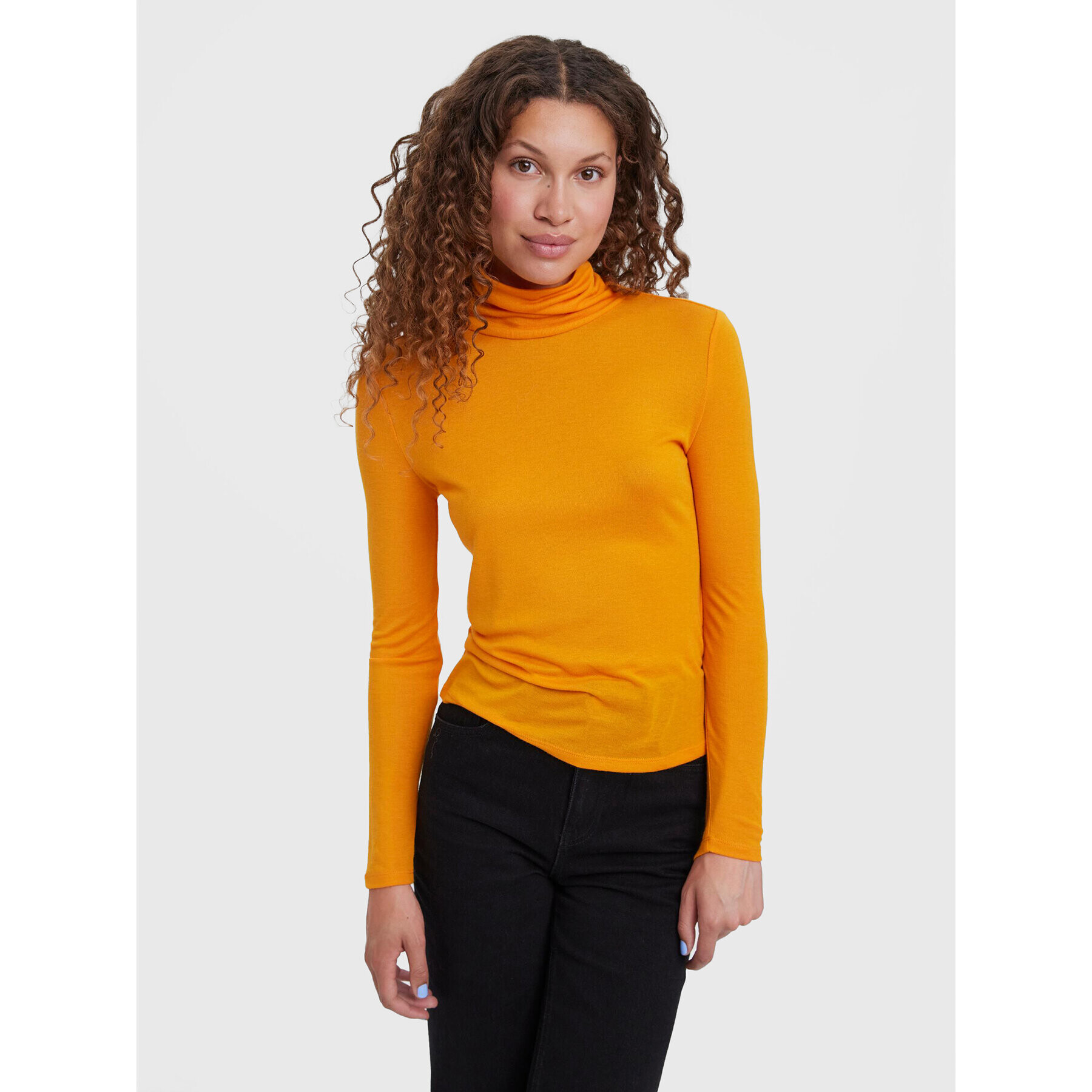 Vero Moda Rolák Ella 10271620 Oranžová Regular Fit - Pepit.sk