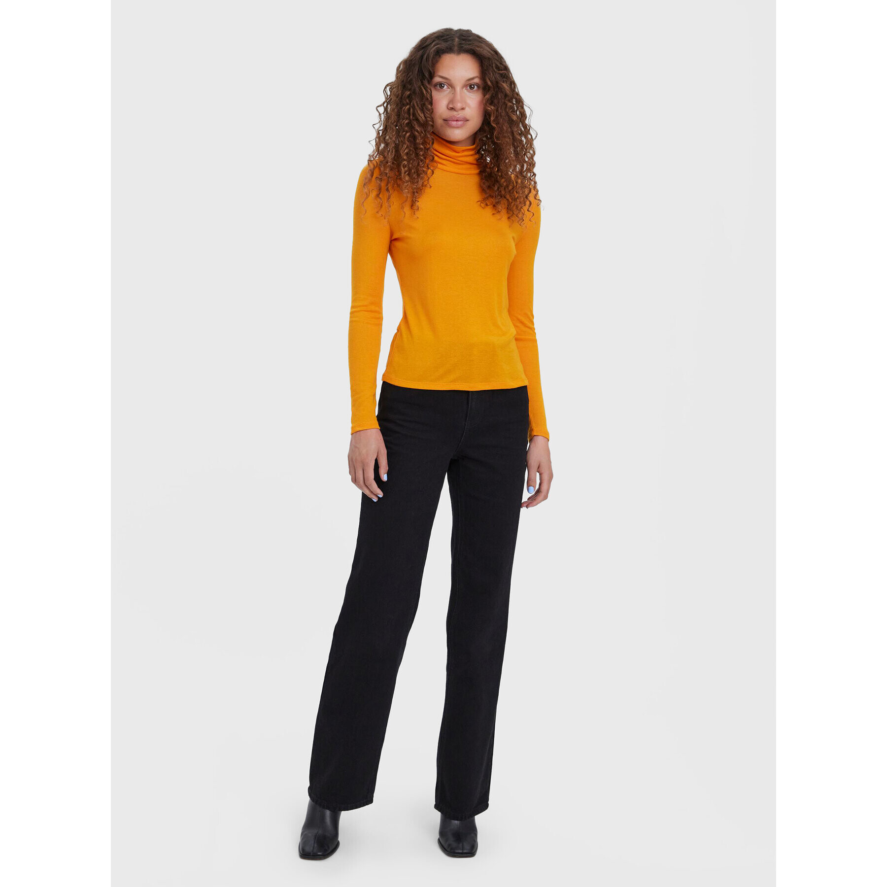 Vero Moda Rolák Ella 10271620 Oranžová Regular Fit - Pepit.sk