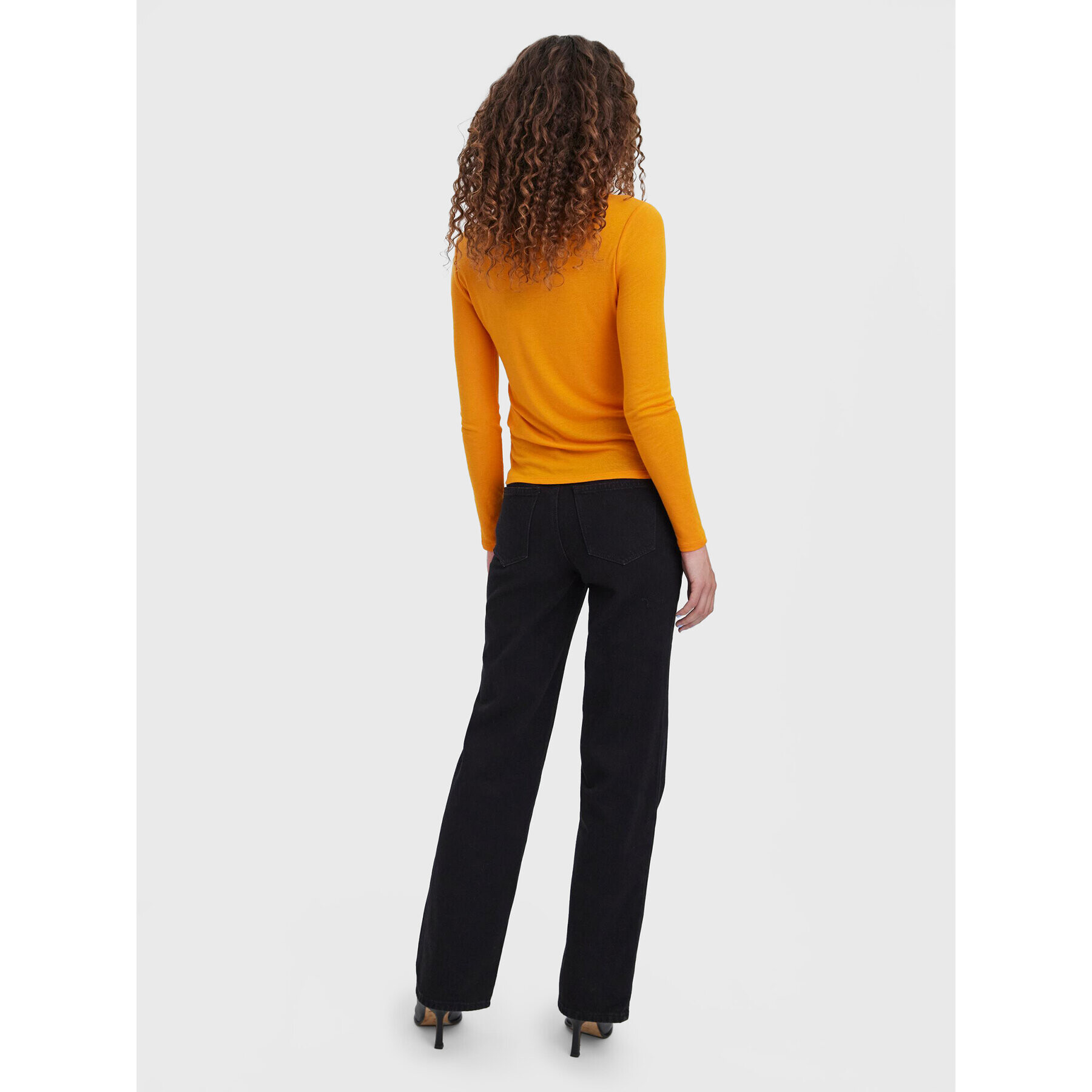 Vero Moda Rolák Ella 10271620 Oranžová Regular Fit - Pepit.sk