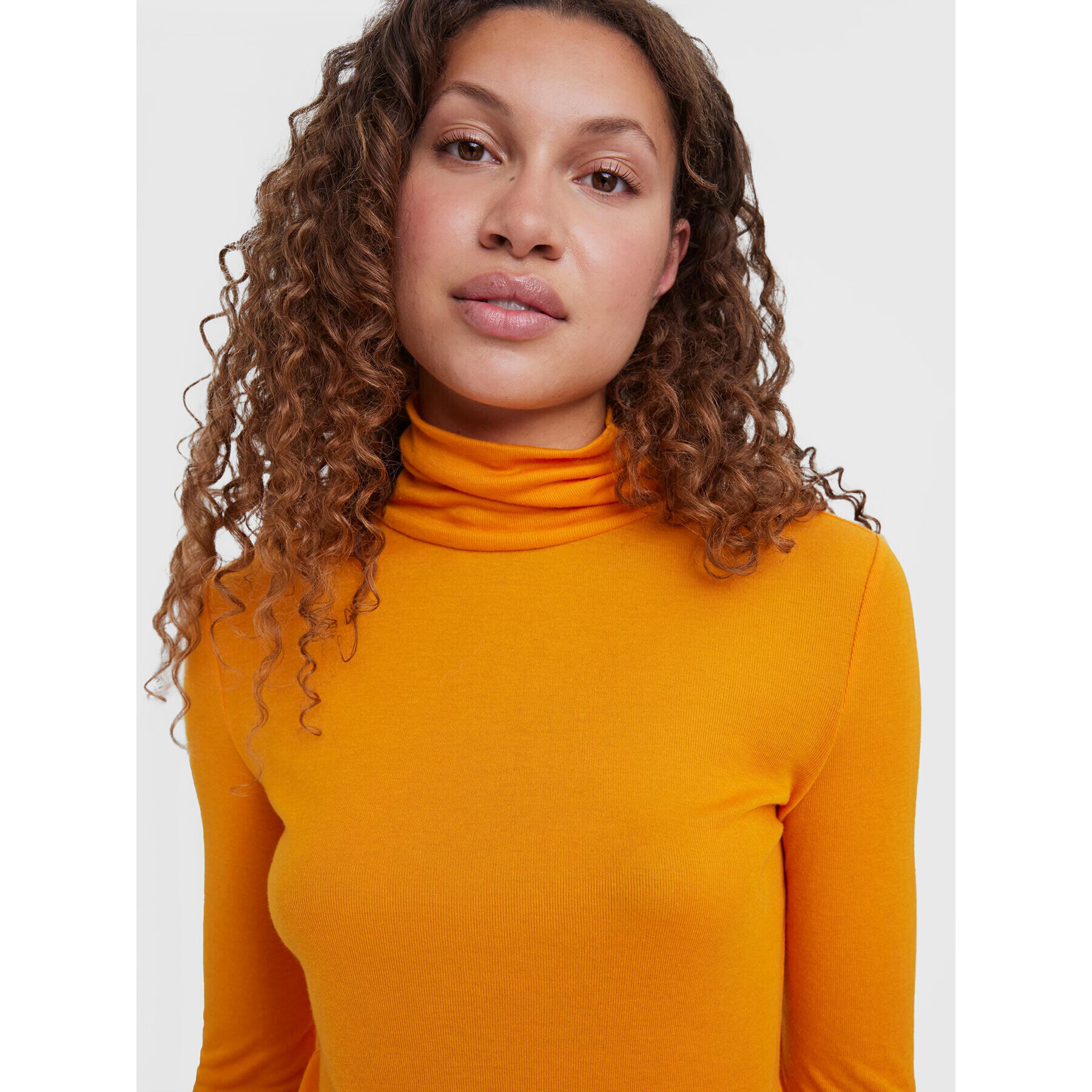 Vero Moda Rolák Ella 10271620 Oranžová Regular Fit - Pepit.sk